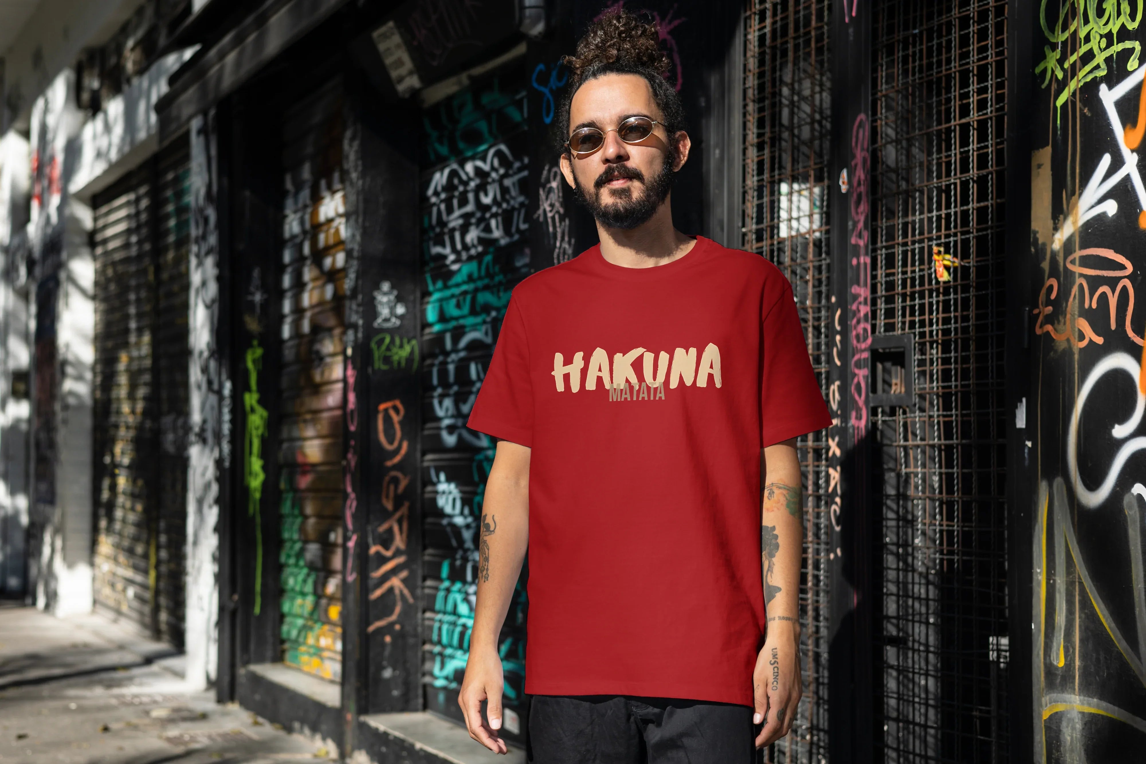 Hakuna Matata Graphic Oversized Classic T-Shirt for Men - Not So Suttle