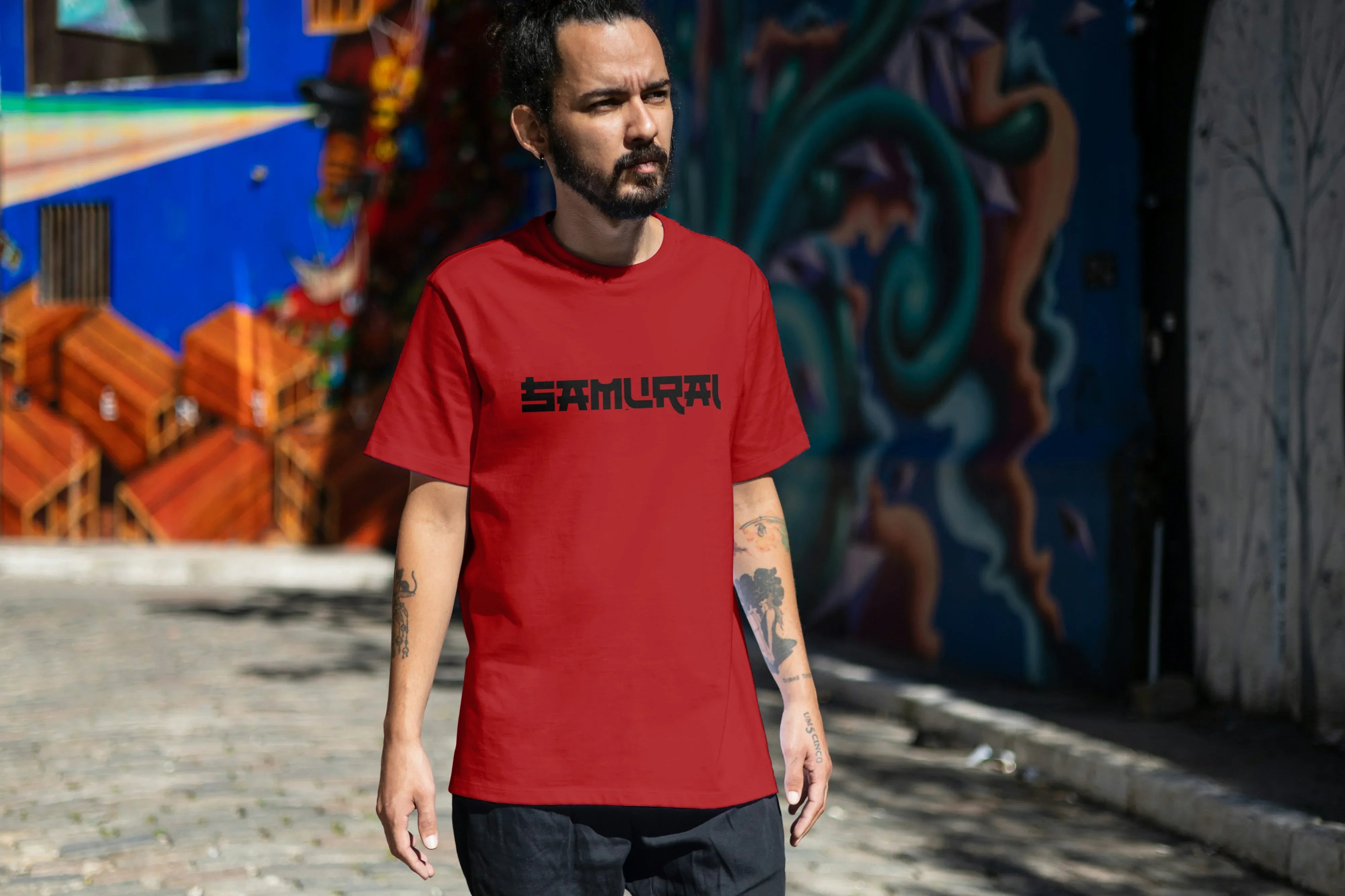 Samurai Sword Graphic Oversized Classic T-Shirt for Men - Not So Suttle