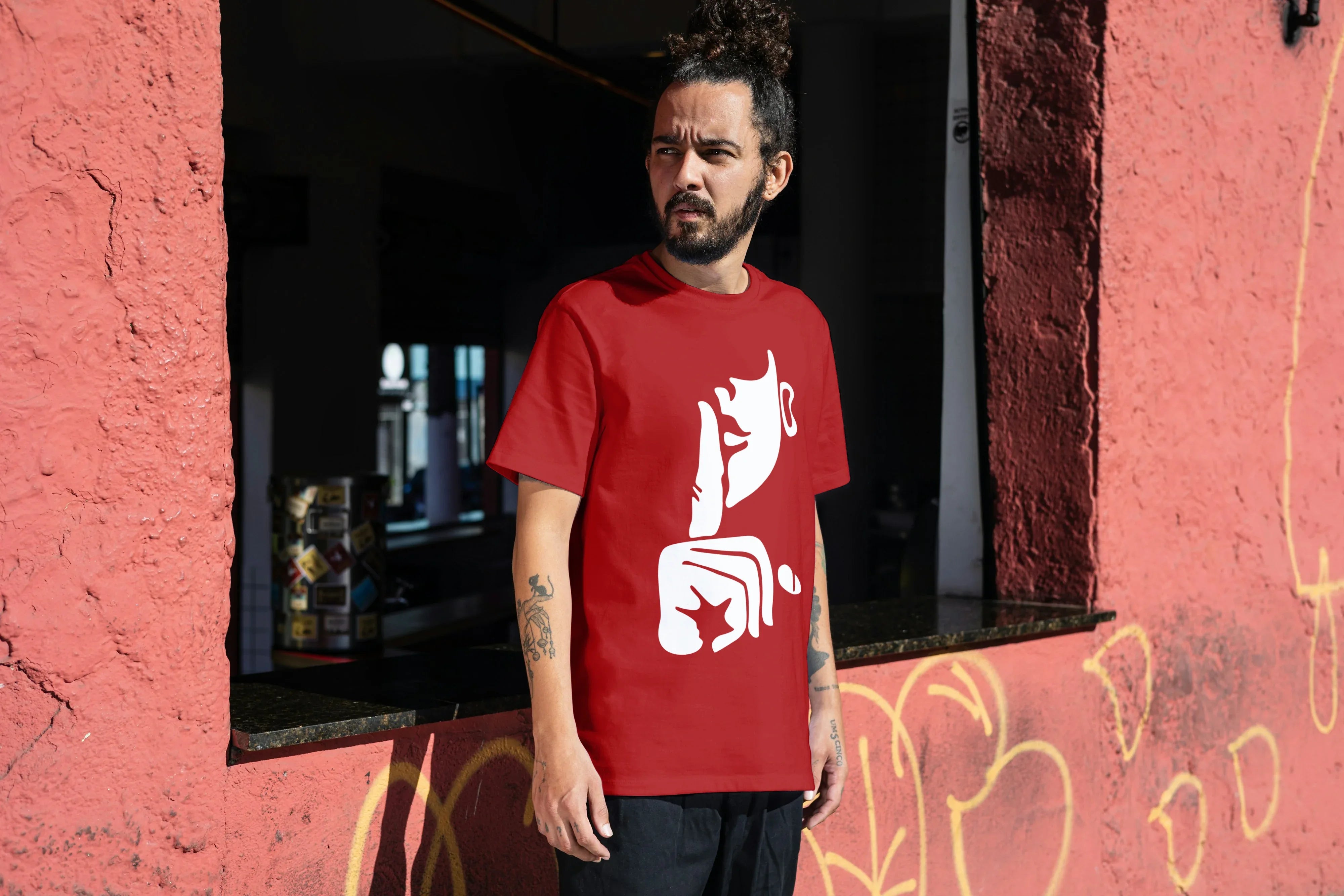 Silent Graphic Oversized Classic T-Shirt for Men - Not So Suttle