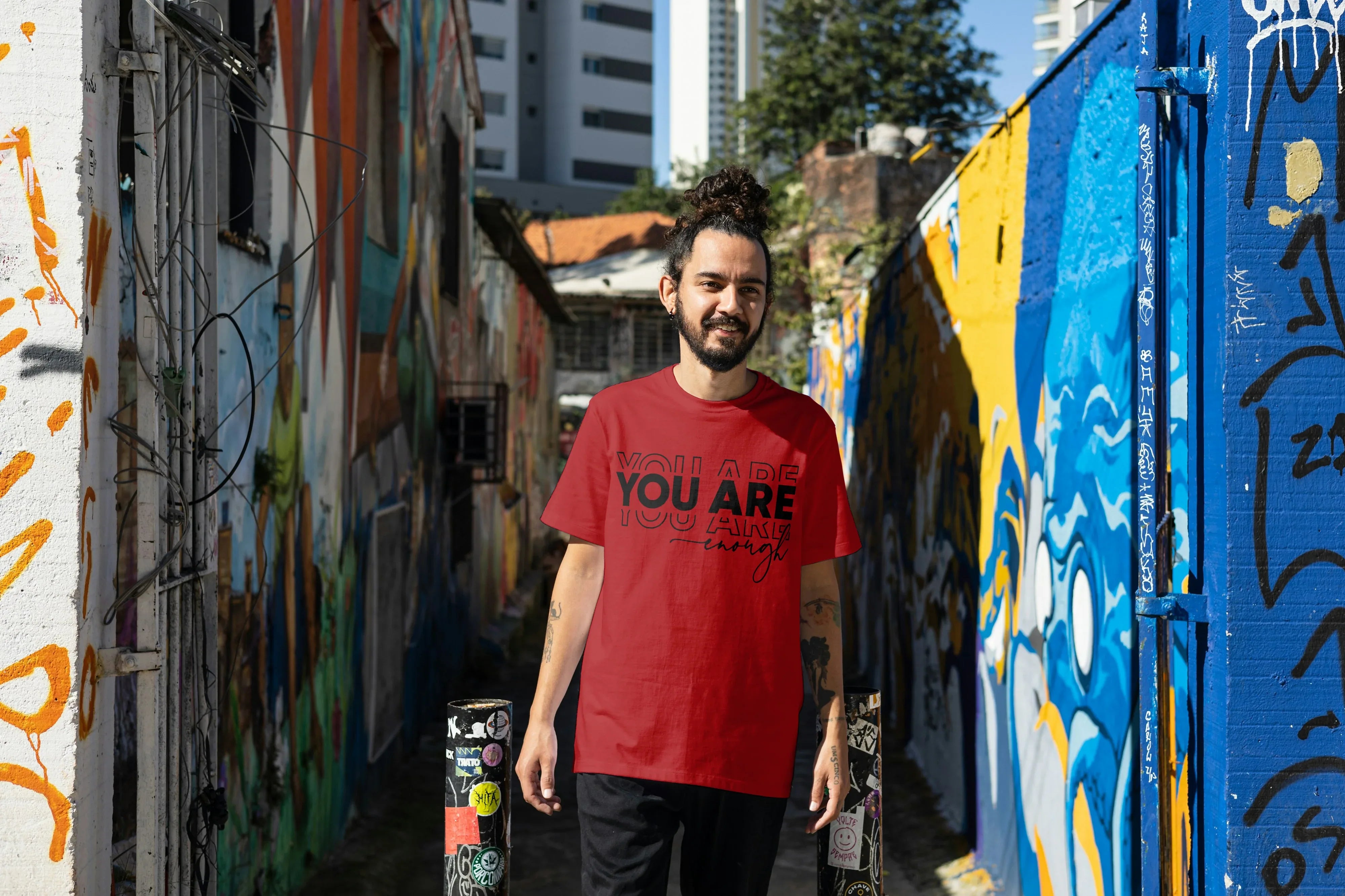 You Are Enough Graphic Oversized Classic T-Shirt for Men - Not So Suttle