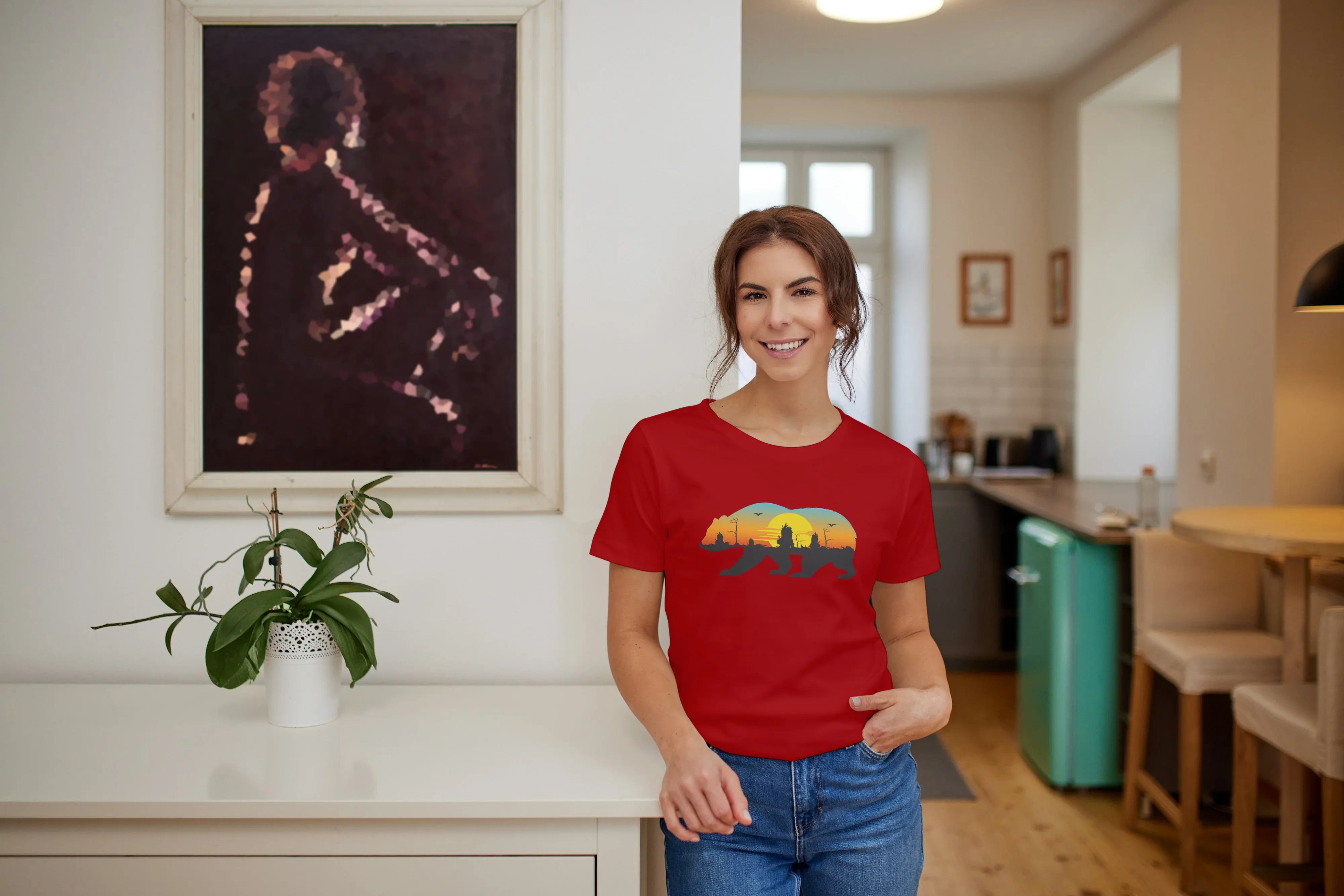 Travel Bear Graphic Classic T-Shirt for Women - Not So Suttle