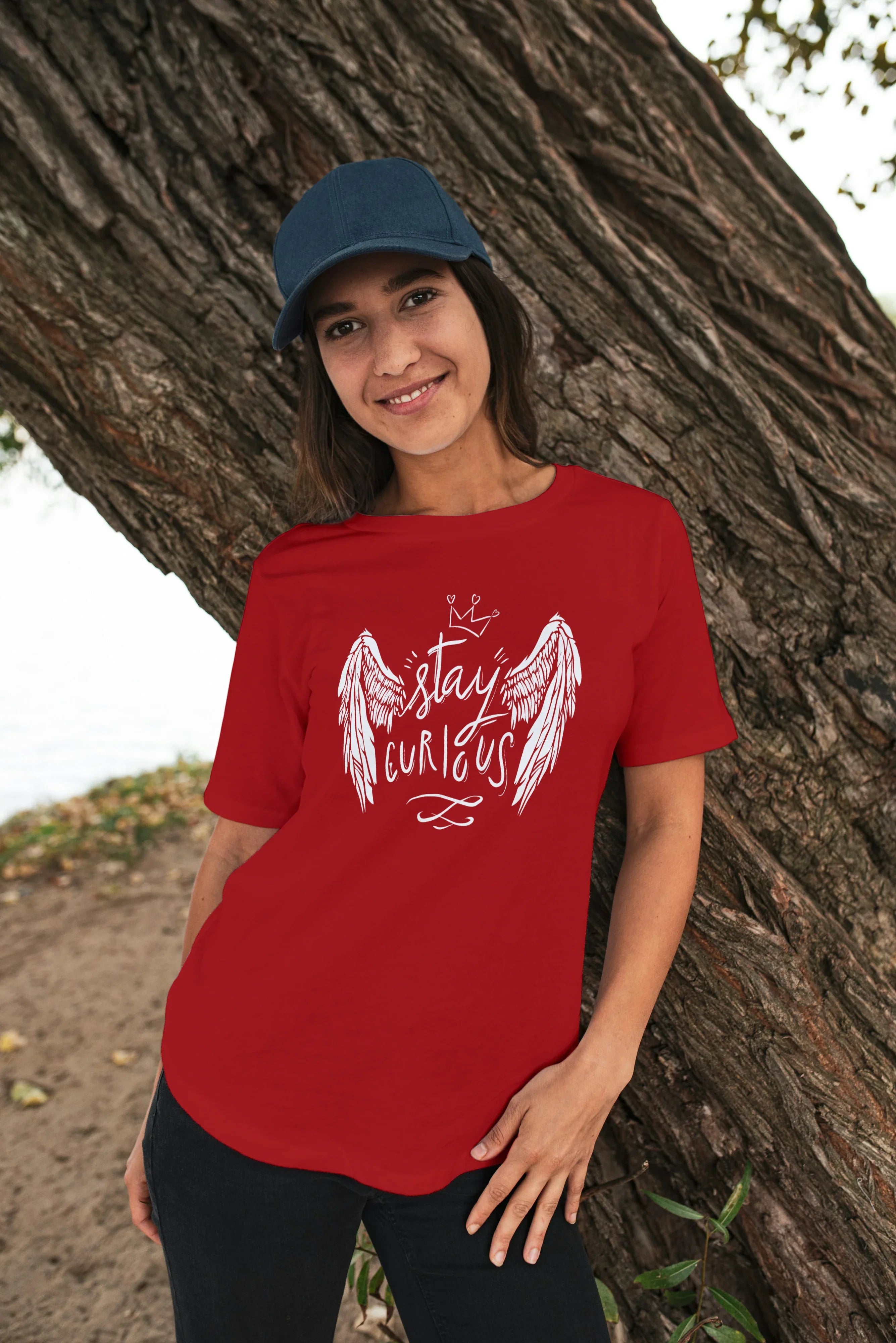 Stay Curious Graphic Oversized Classic T-Shirt for Women - Not So Suttle