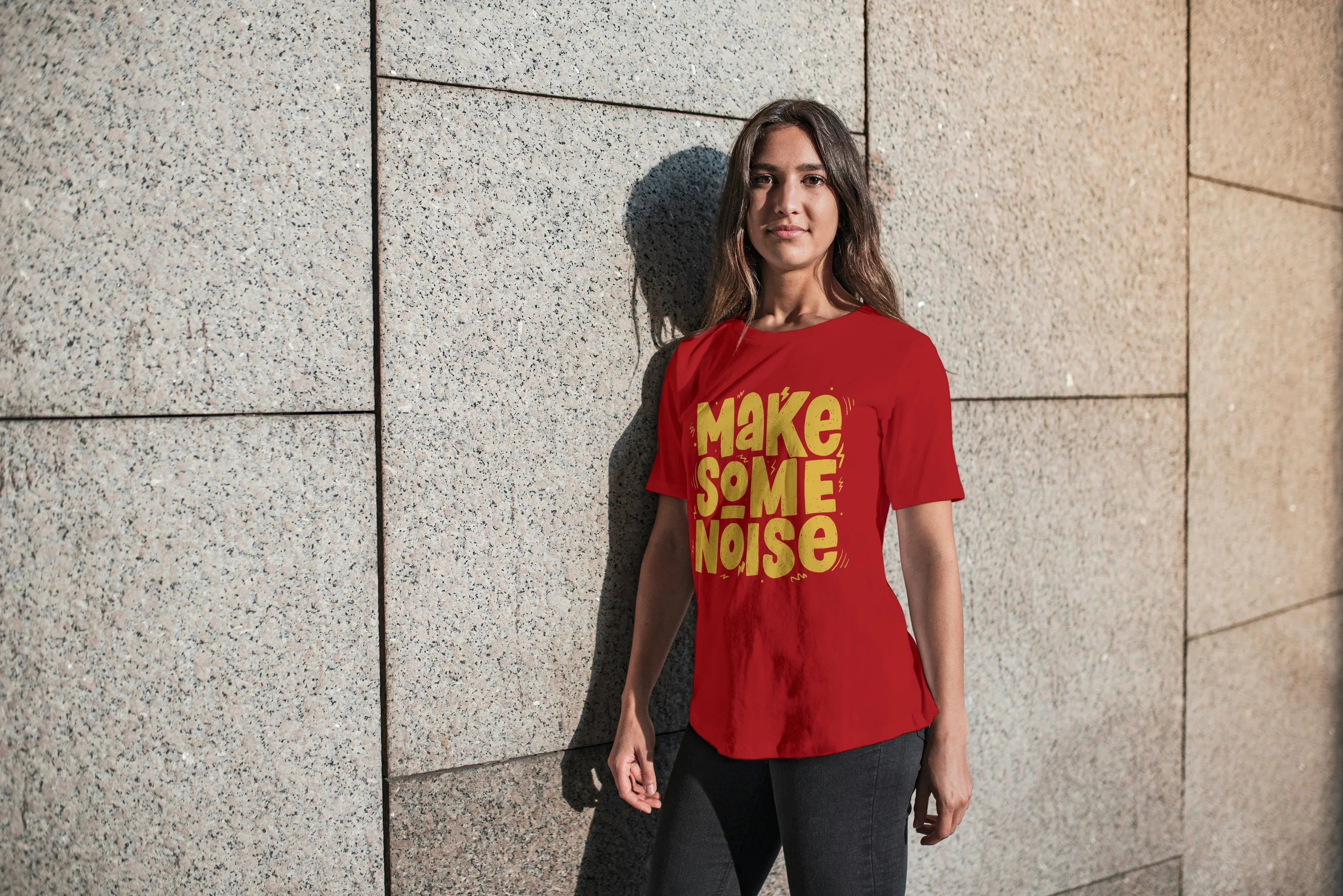 Make Some Noise Graphic Oversized Classic T-Shirt for Women - Not So Suttle