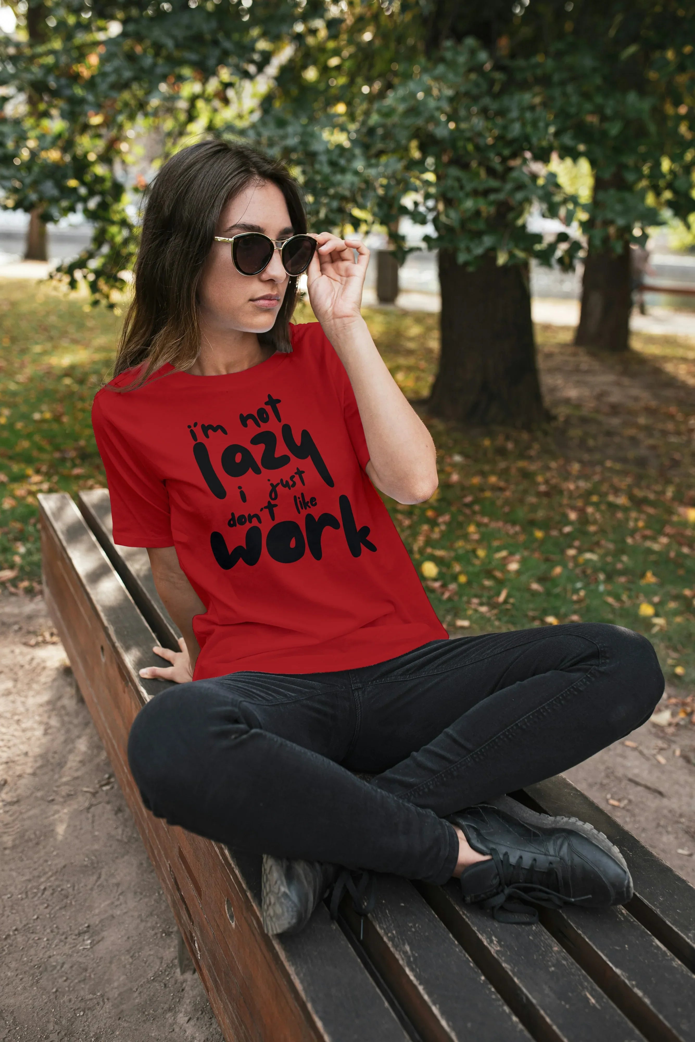 I am not Lazy Graphic Oversized Classic T-Shirt for Women - Not So Suttle