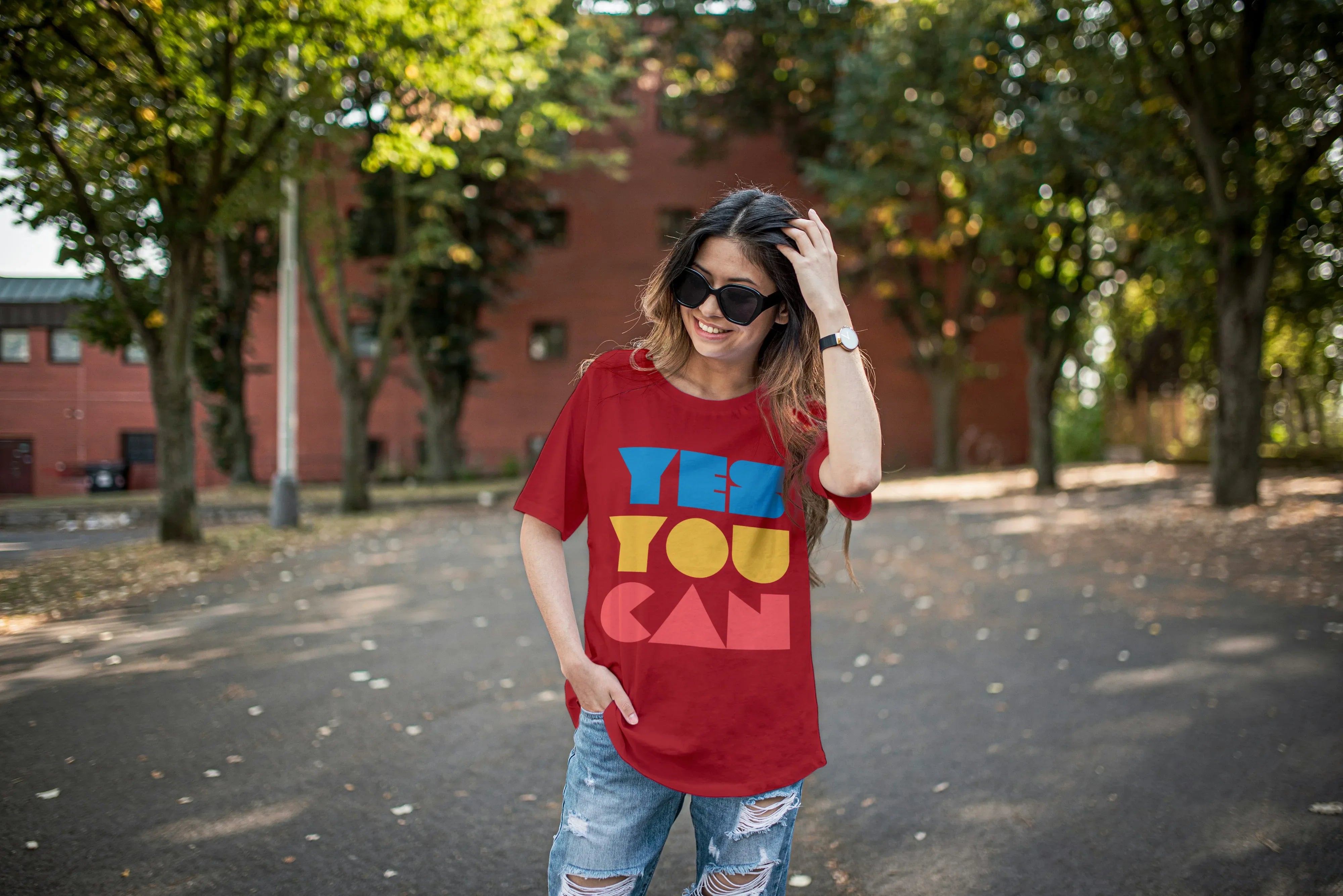 Yes You Can Graphic Oversized Classic T-Shirt for Women - Not So Suttle