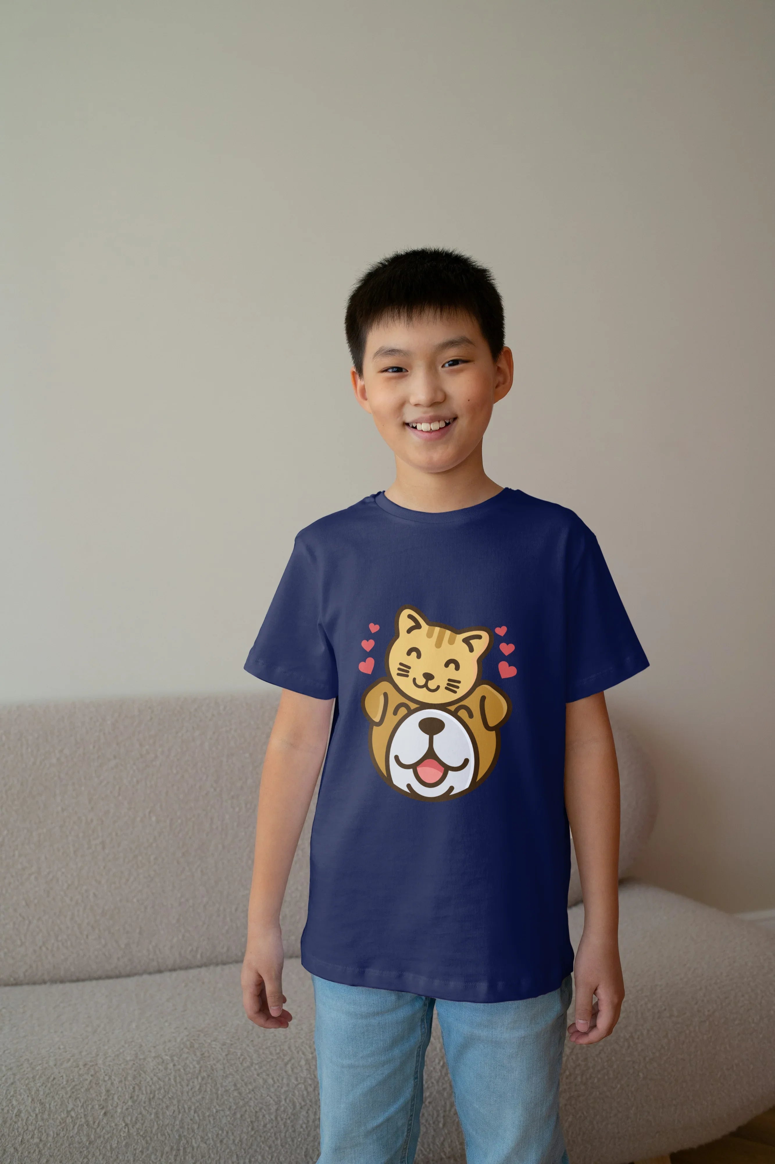 Cat and Dog T-Shirt for Boys - Not So Suttle