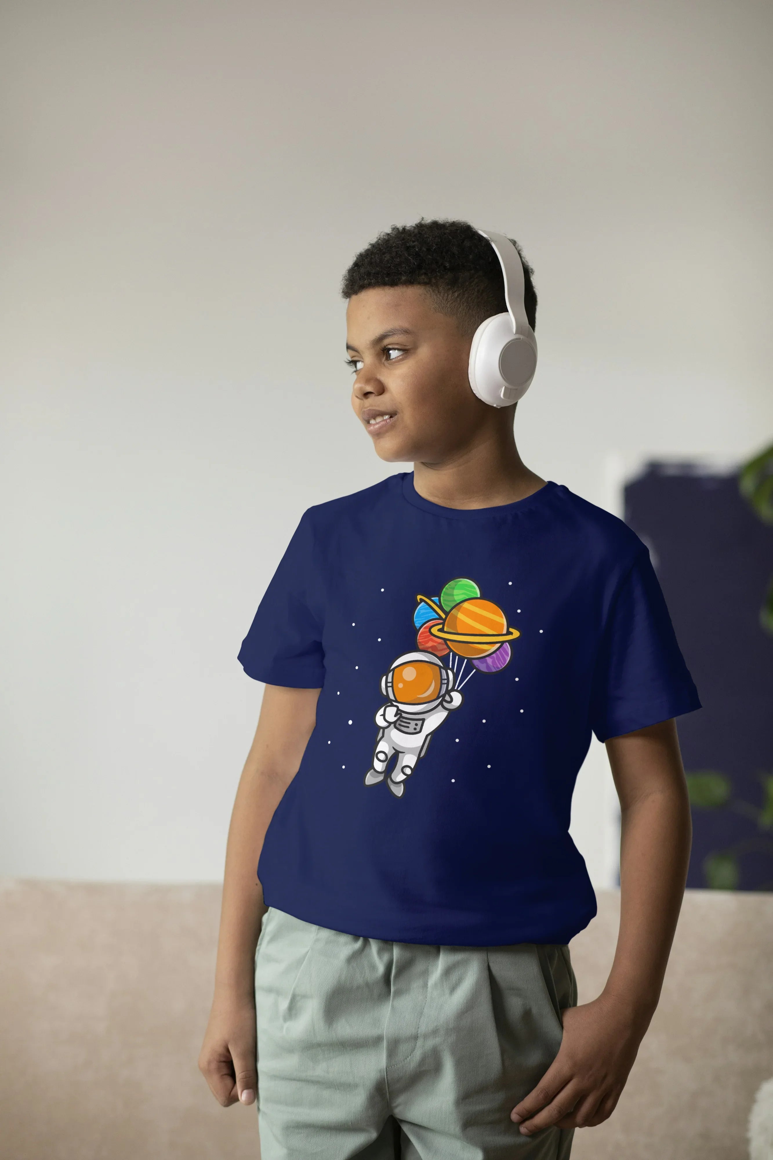 Space Balloon Graphics T-Shirt for Boys - Not So Suttle