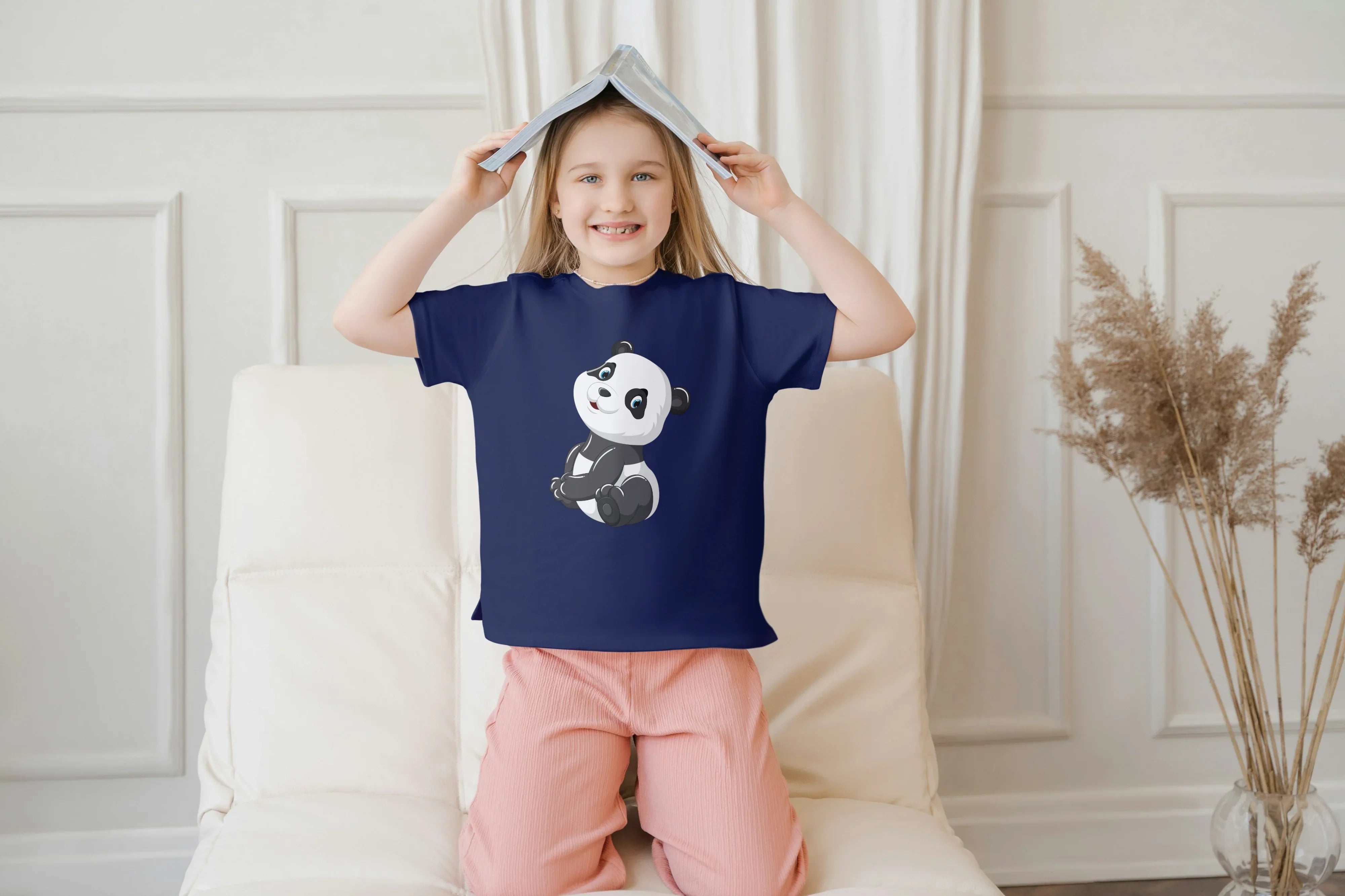 Cute Panda Graphic T-Shirt for Girl's - Not So Suttle