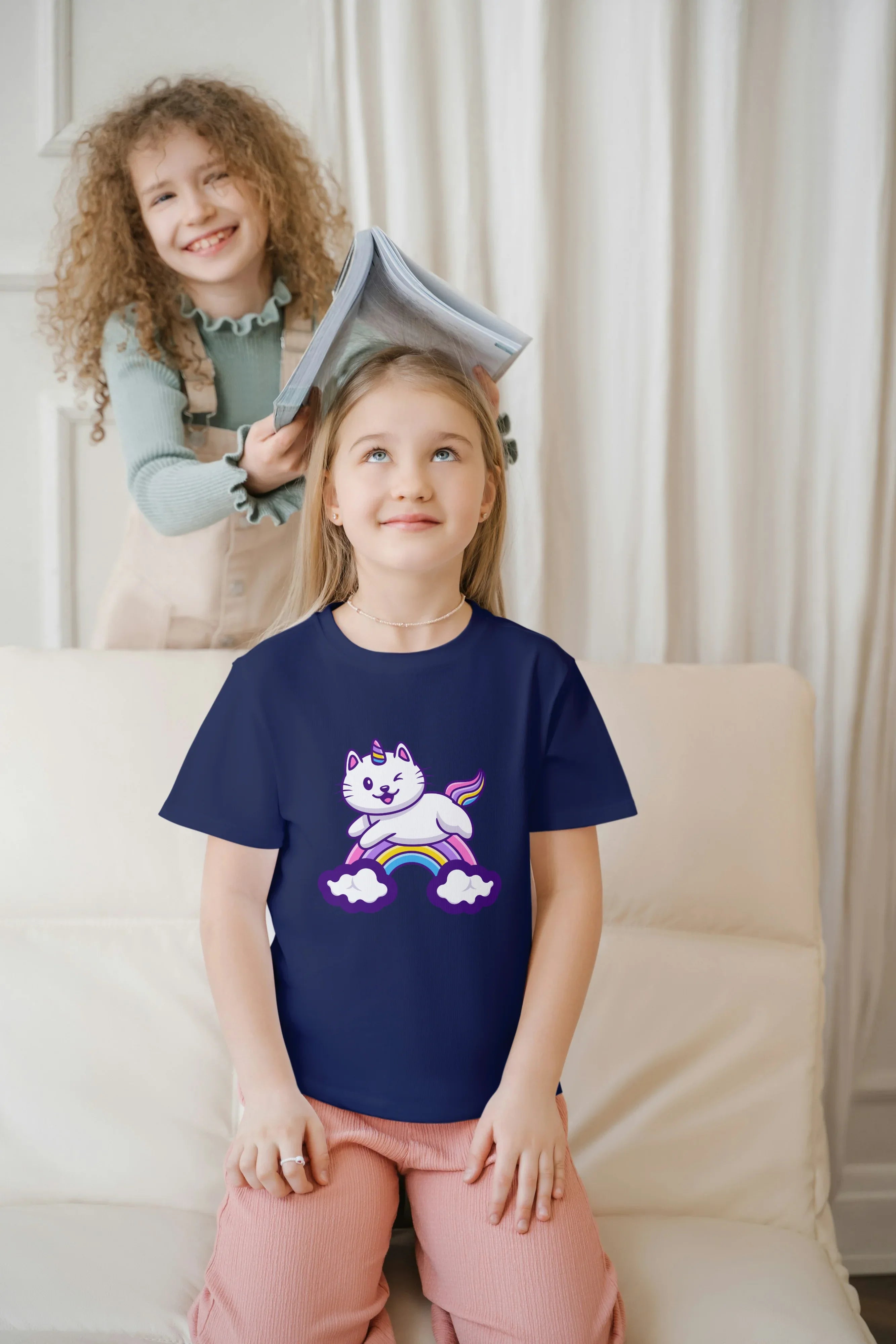 Rainbow Unicorn Graphic T-Shirt for Girl's - Not So Suttle