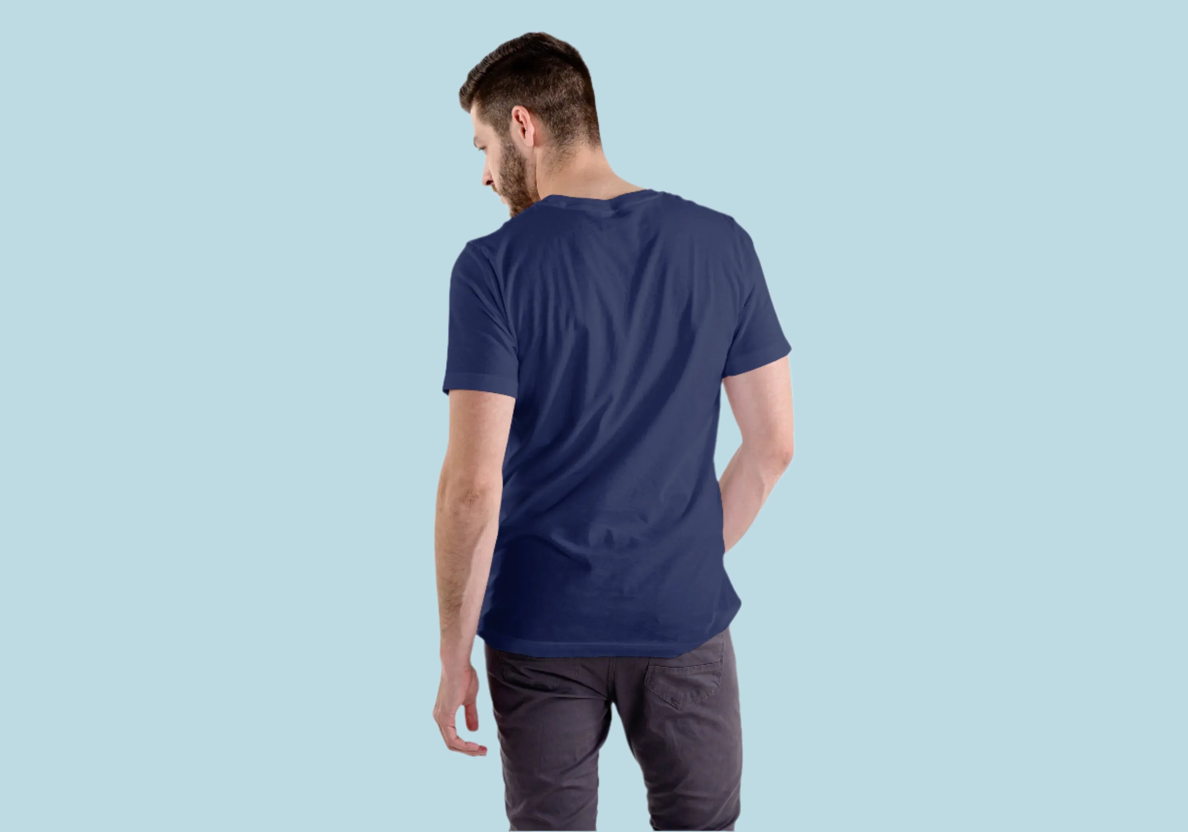 Solid Royal Blue Plus Size Classic Crew T-Shirt for Men - Not So Suttle