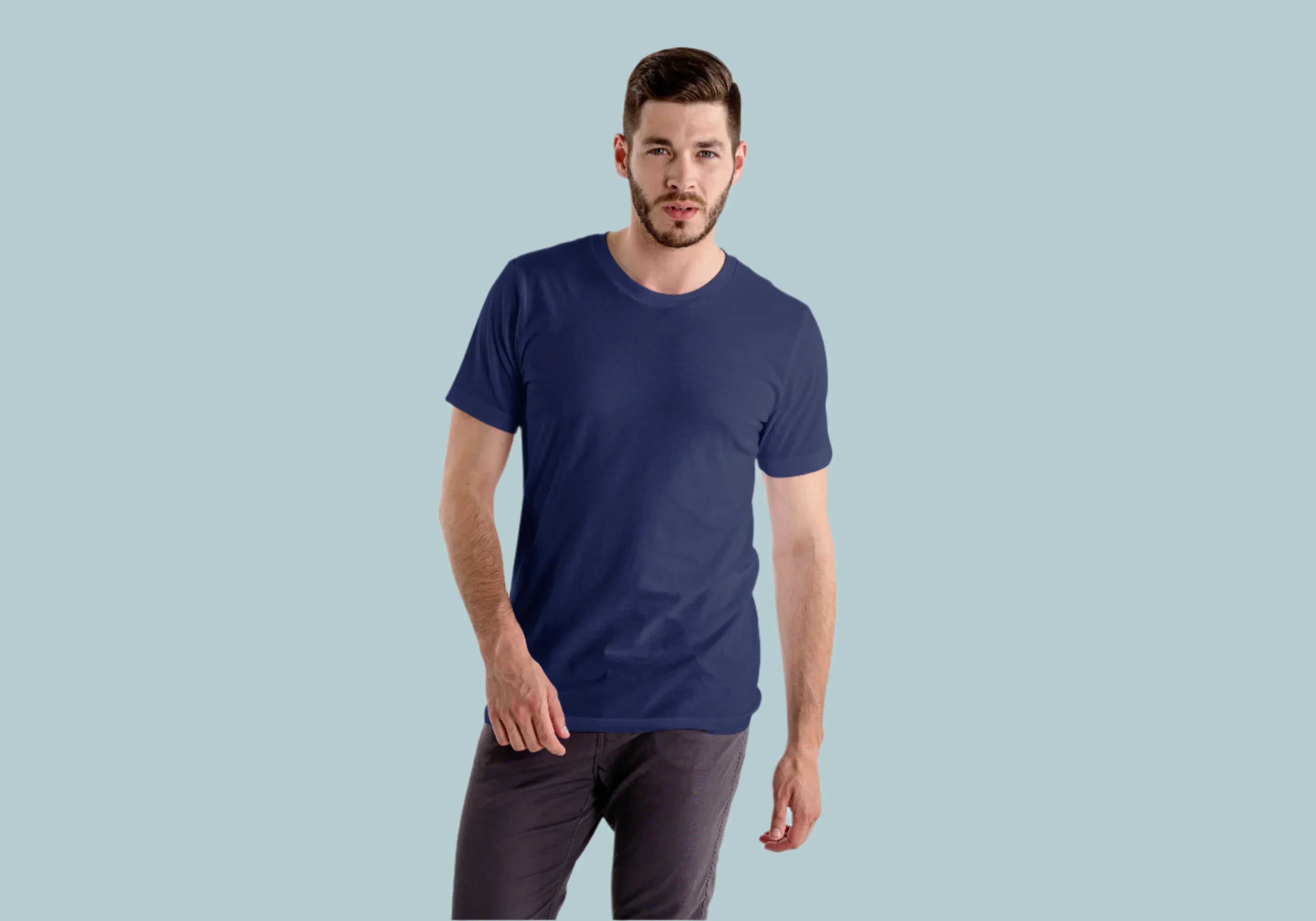 Solid Royal Blue Plus Size Classic Crew T-Shirt for Men - Not So Suttle