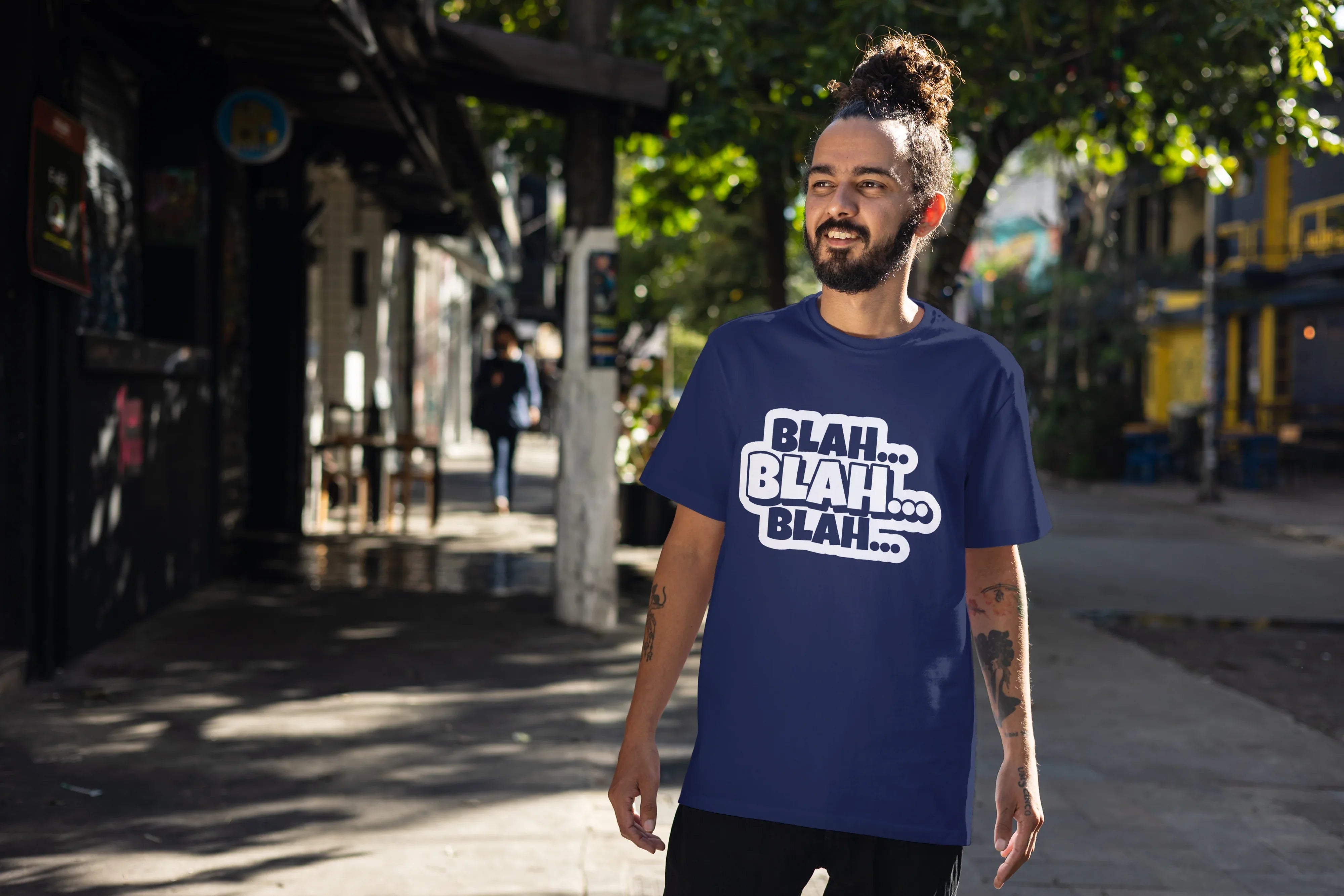 Blah Blah Blah Graphic Oversized Classic T-Shirt for Men - Not So Suttle