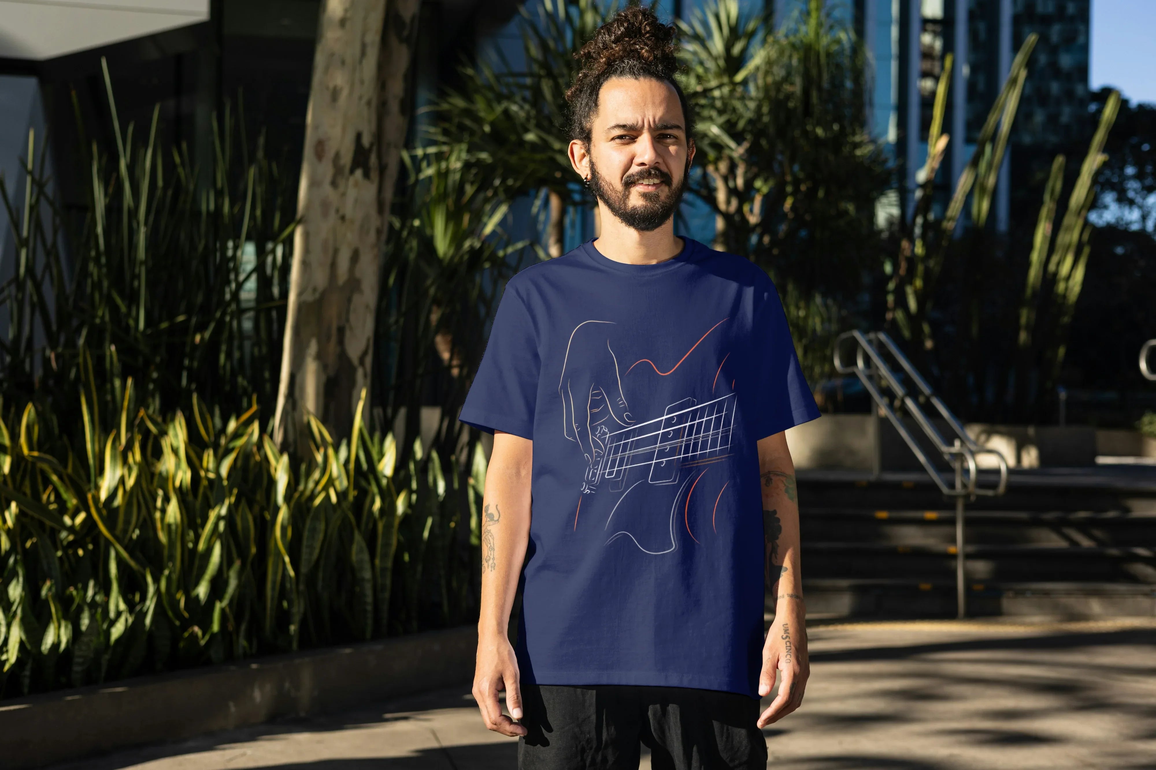 Guitar Graphic Oversized Classic T-Shirt for Men - Not So Suttle