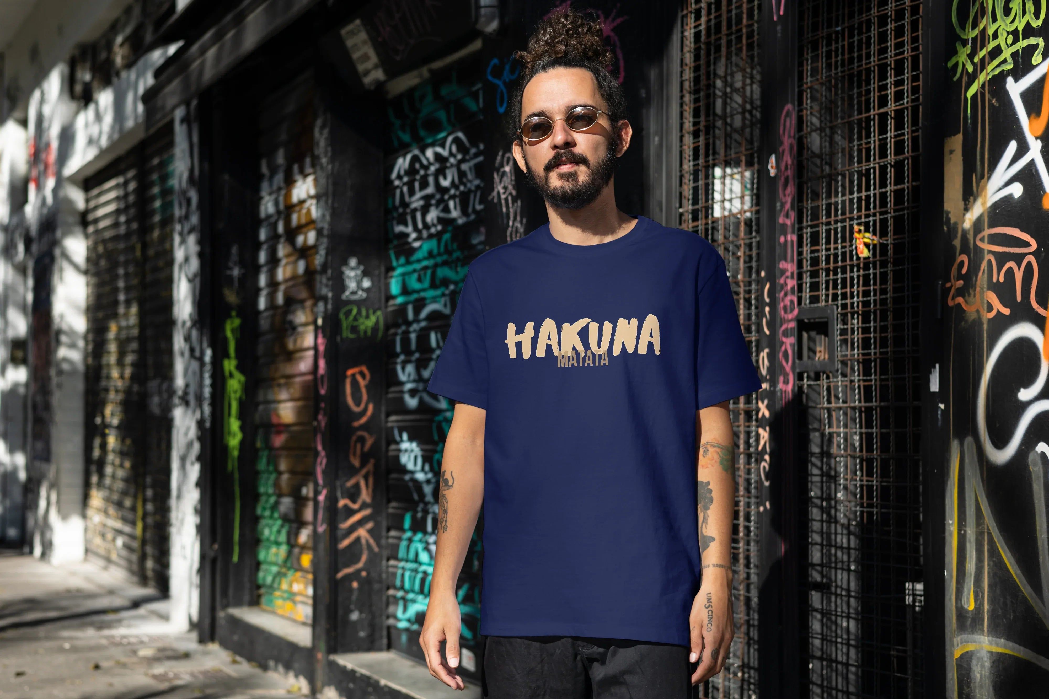 Hakuna Matata Graphic Oversized Classic T-Shirt for Men - Not So Suttle