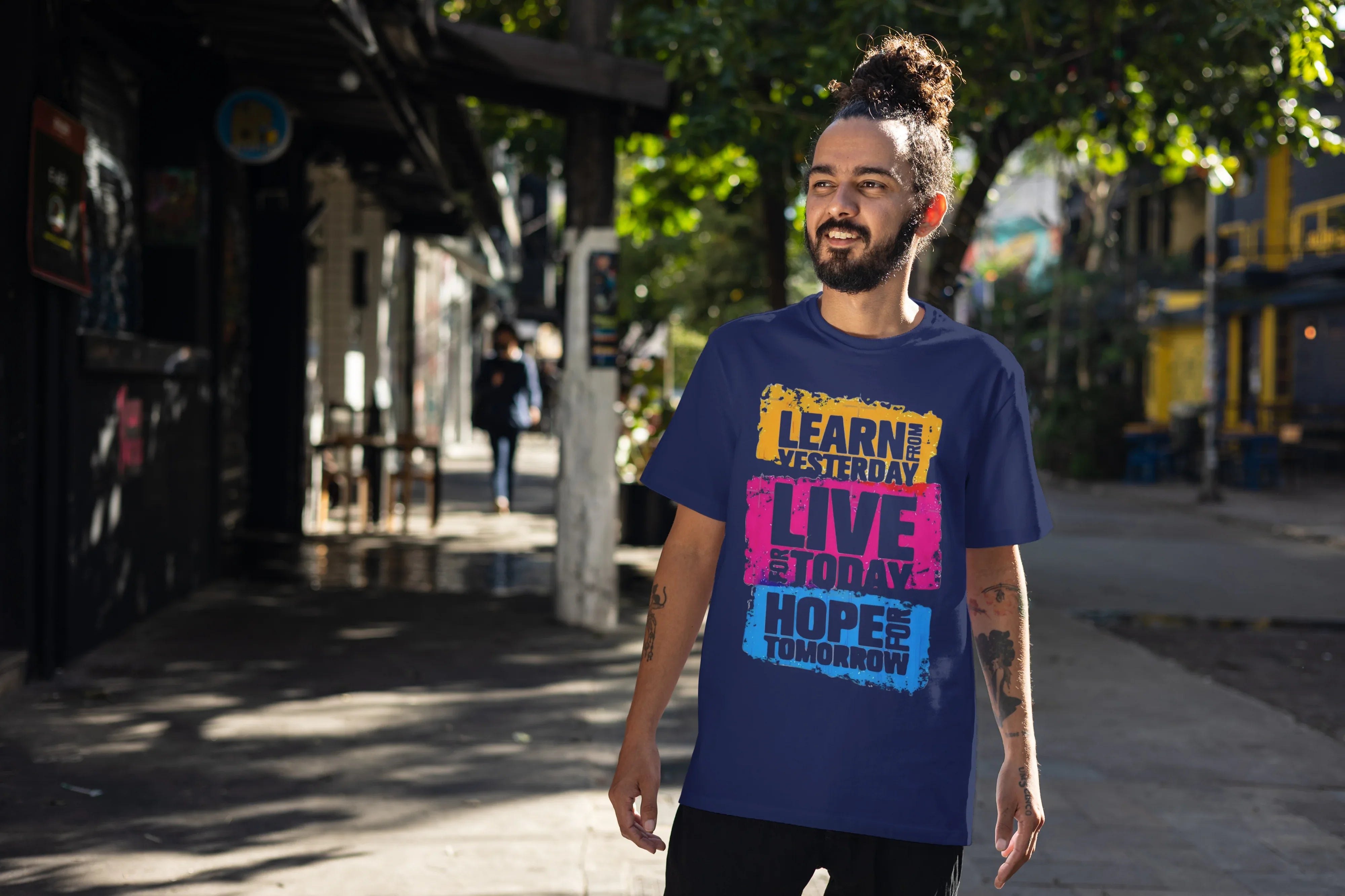Learn Live Hope Graphic Oversized Classic T-Shirt for Men - Not So Suttle