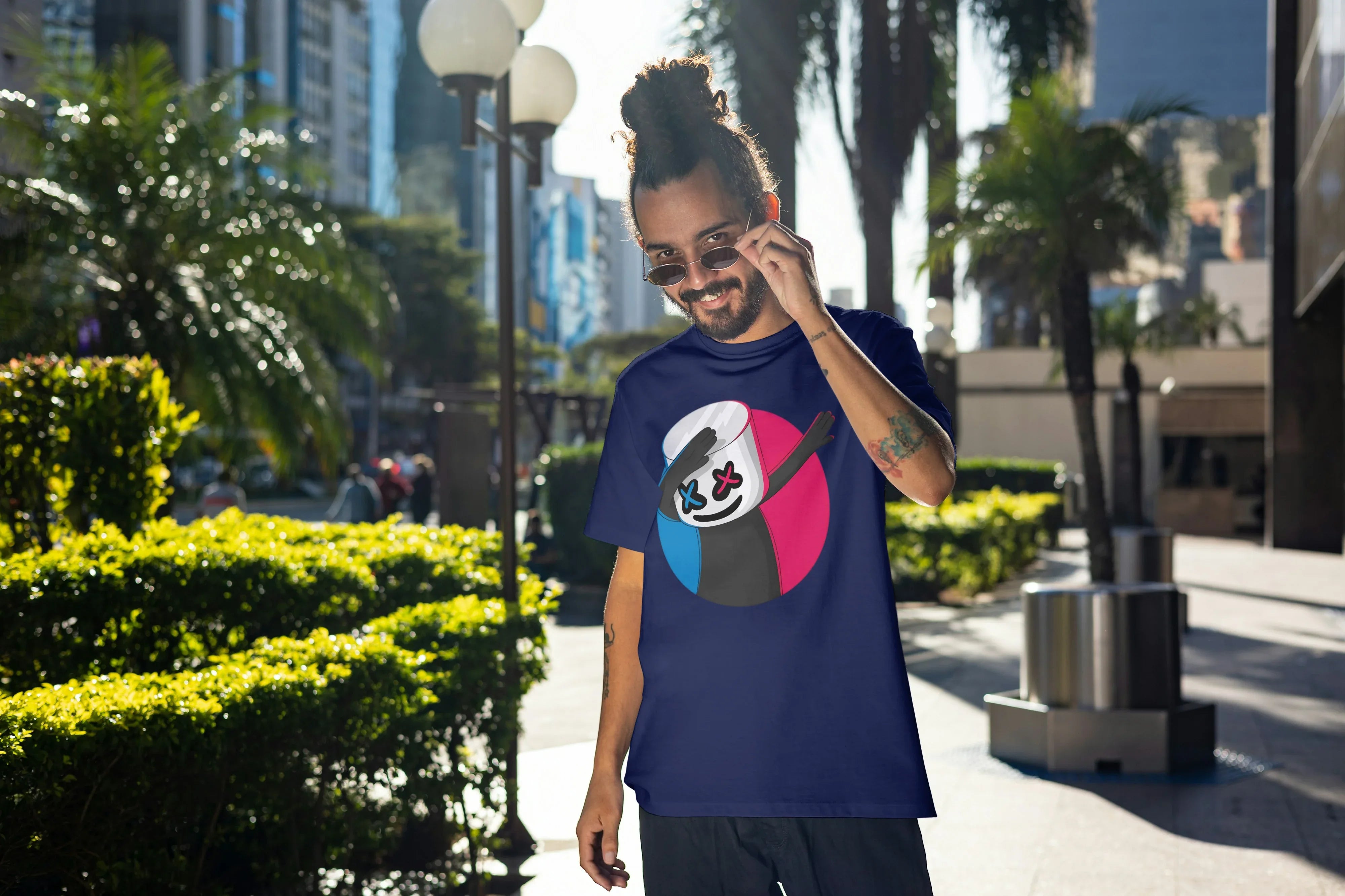 Marshmallow Graphic Oversized Classic T-Shirt for Men - Not So Suttle