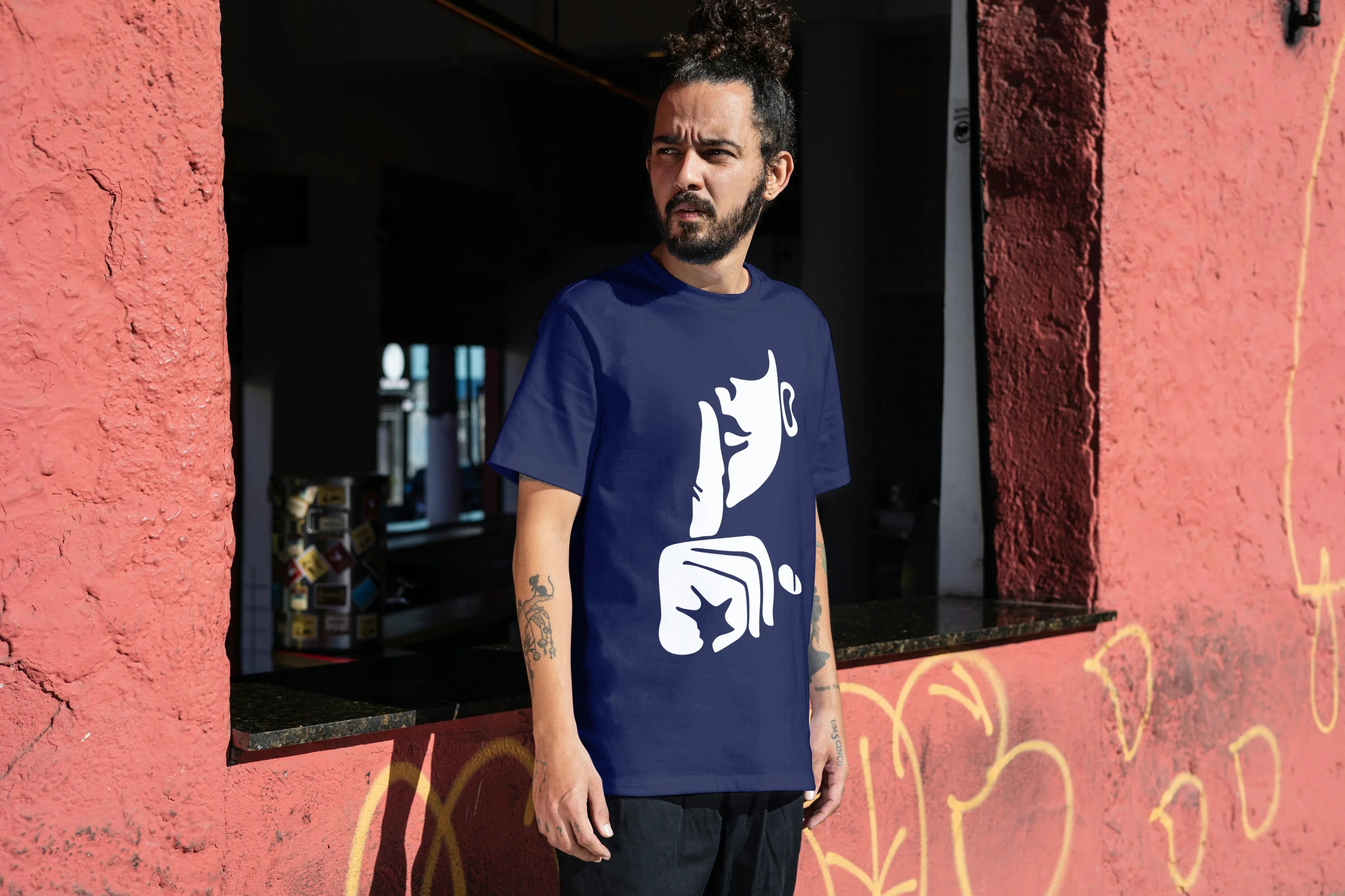 Silent Graphic Oversized Classic T-Shirt for Men - Not So Suttle