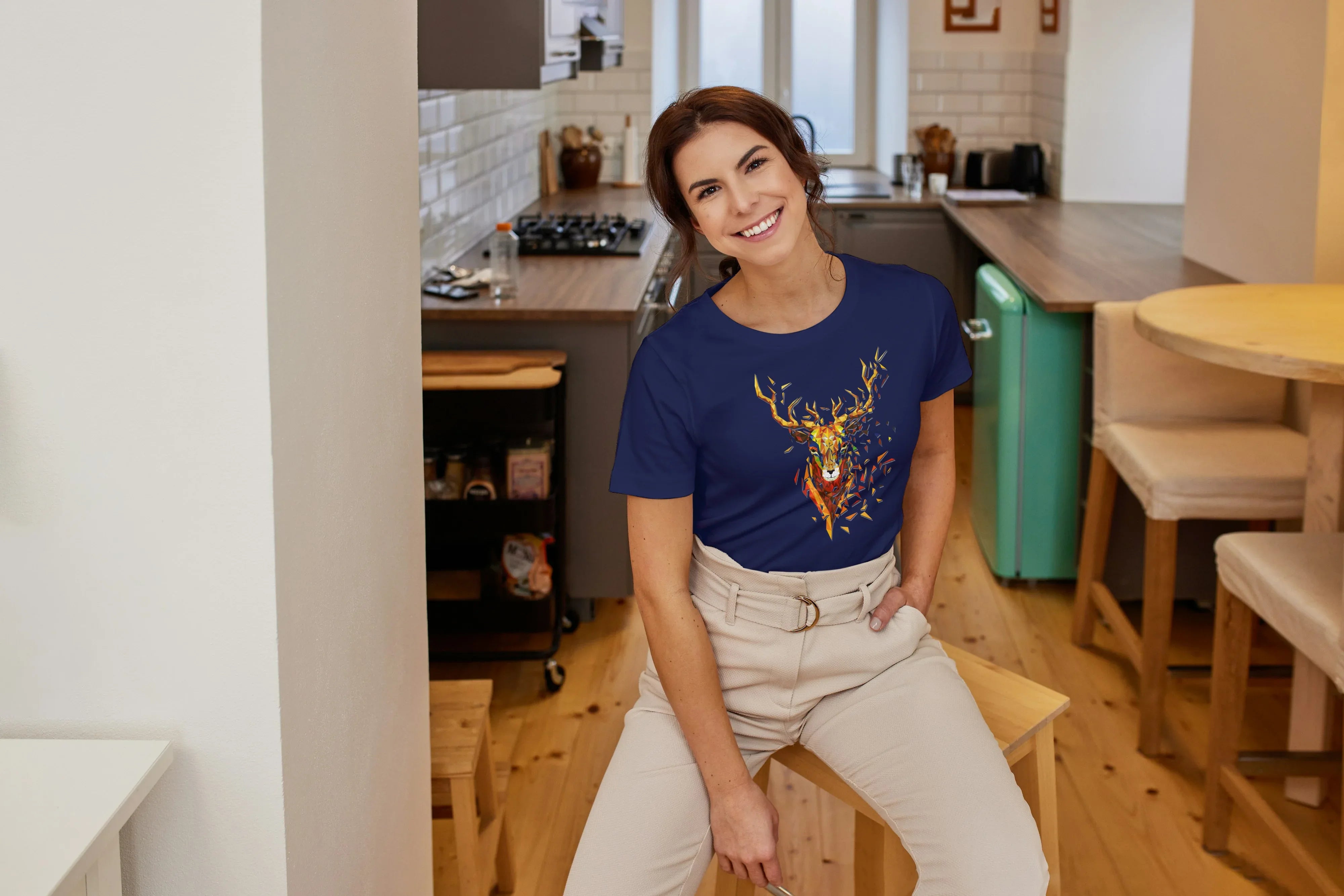 Golden Deer Graphic Classic T-Shirt for Women - Not So Suttle