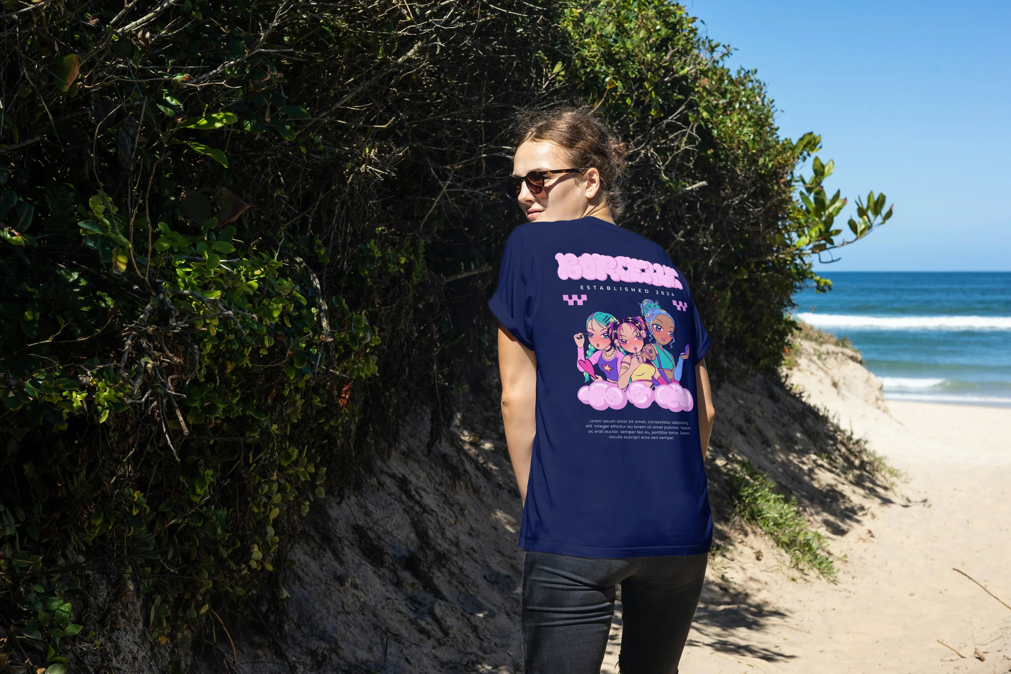 Borocelle Graphic Oversized Classic T-Shirt for Women - Not So Suttle