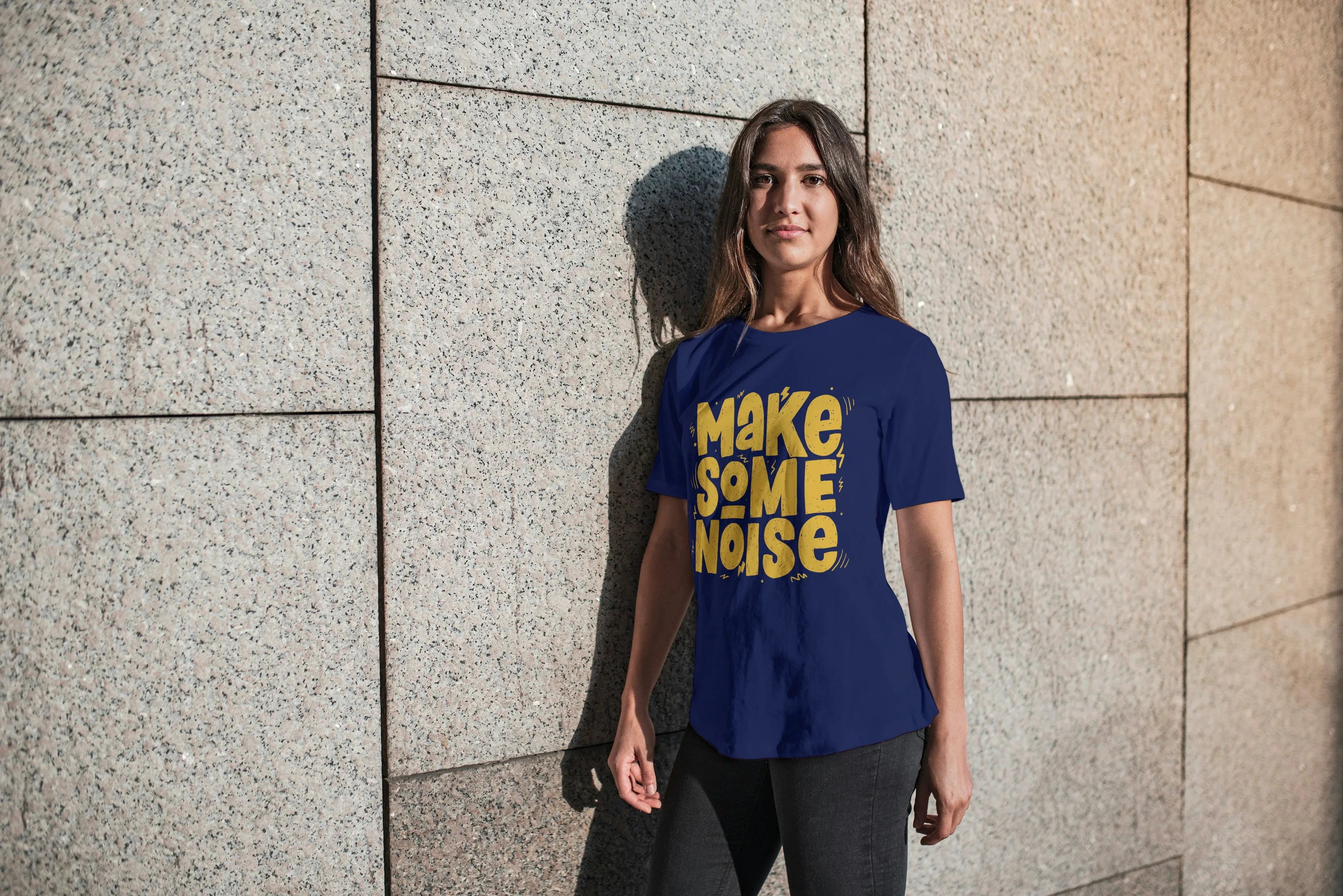 Make Some Noise Graphic Oversized Classic T-Shirt for Women - Not So Suttle