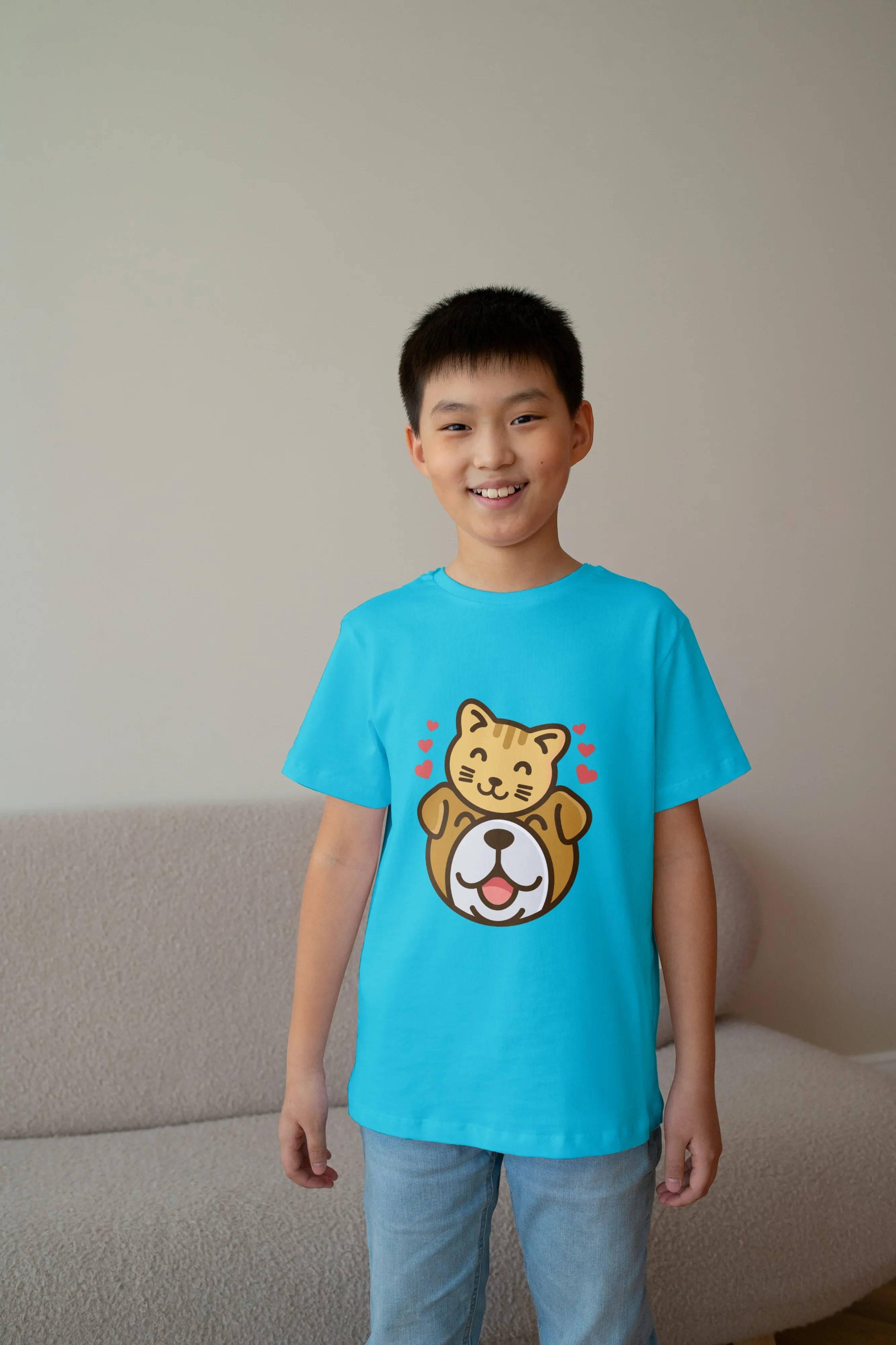 Cat and Dog T-Shirt for Boys - Not So Suttle