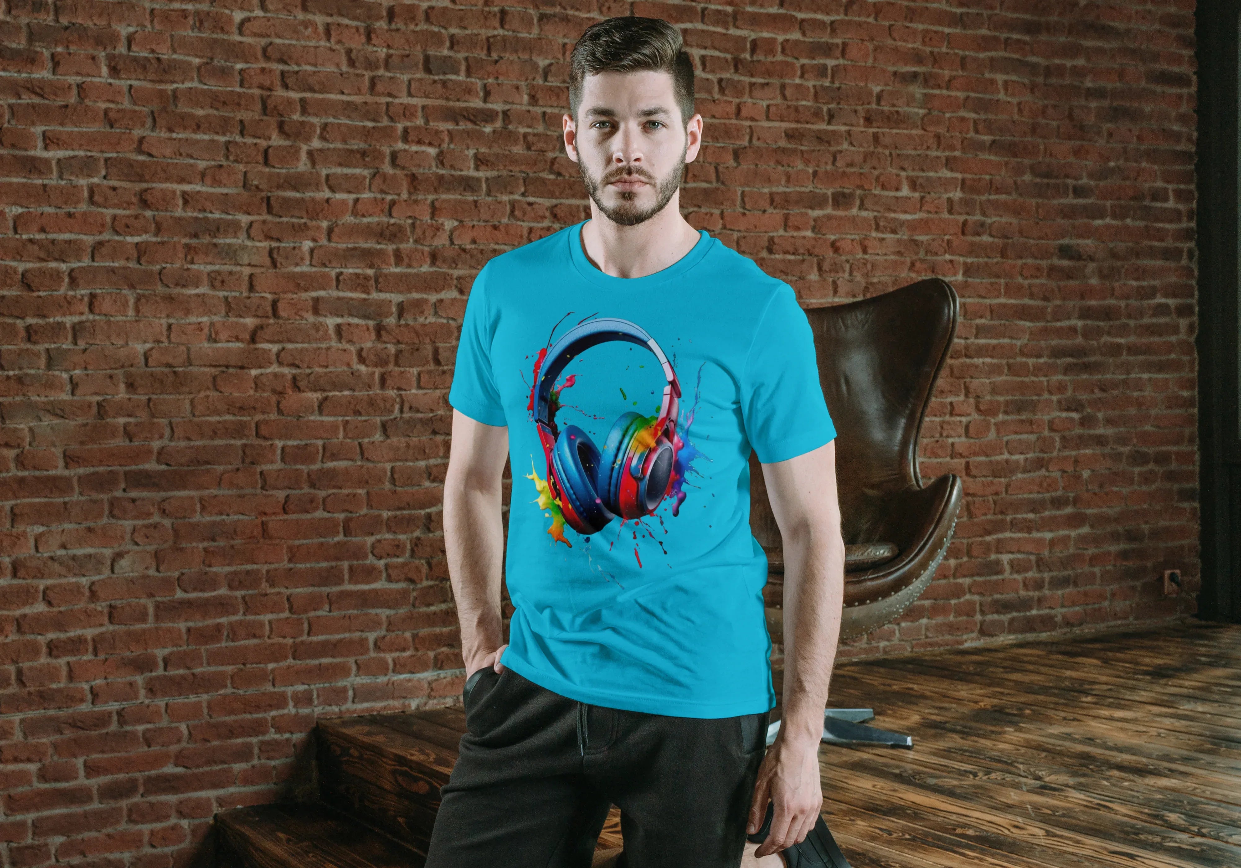 Head Phone Graphic T-Shirt for Men - Not So Suttle