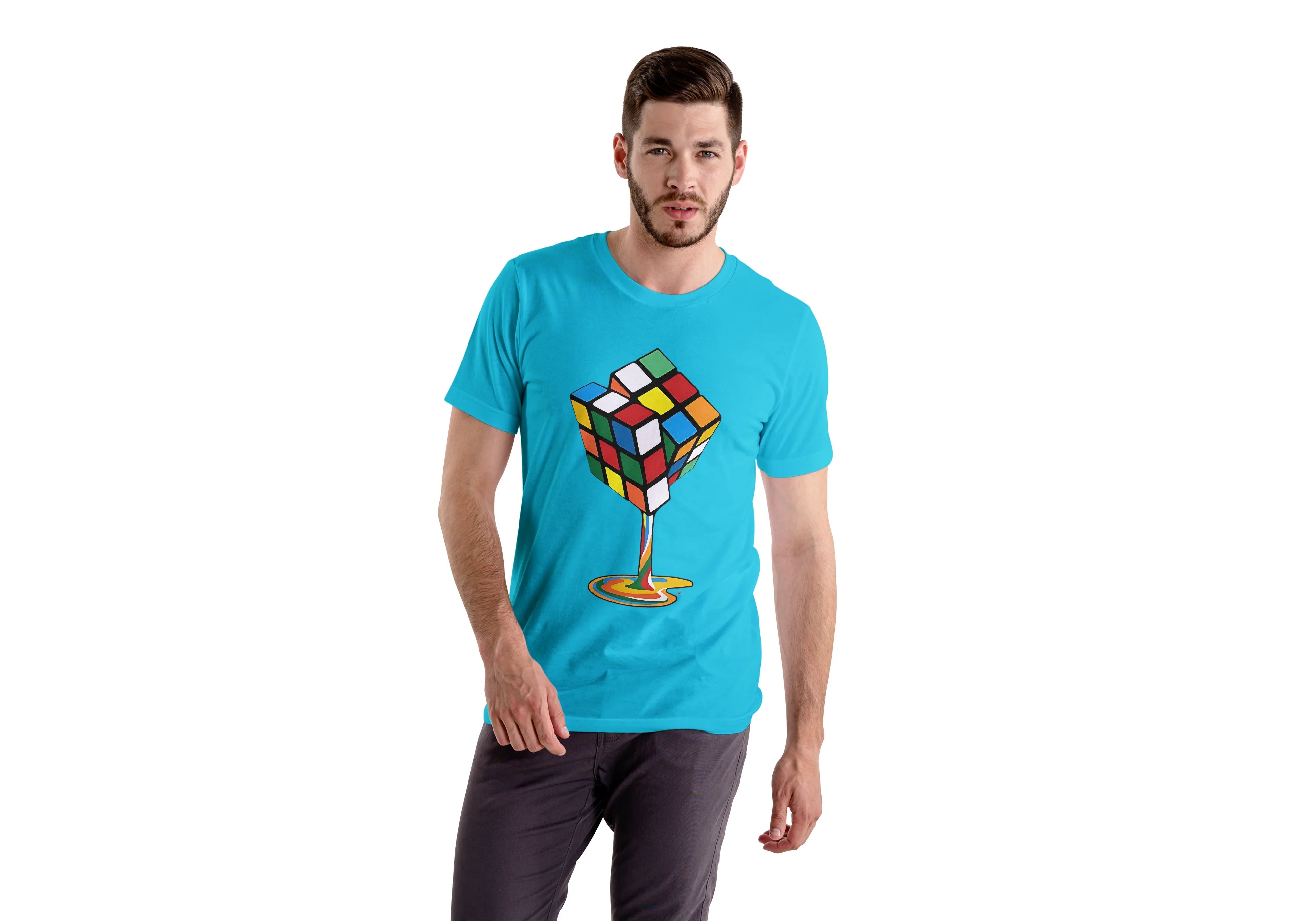 Melting Cube Graphic T-Shirt for Men - Not So Suttle