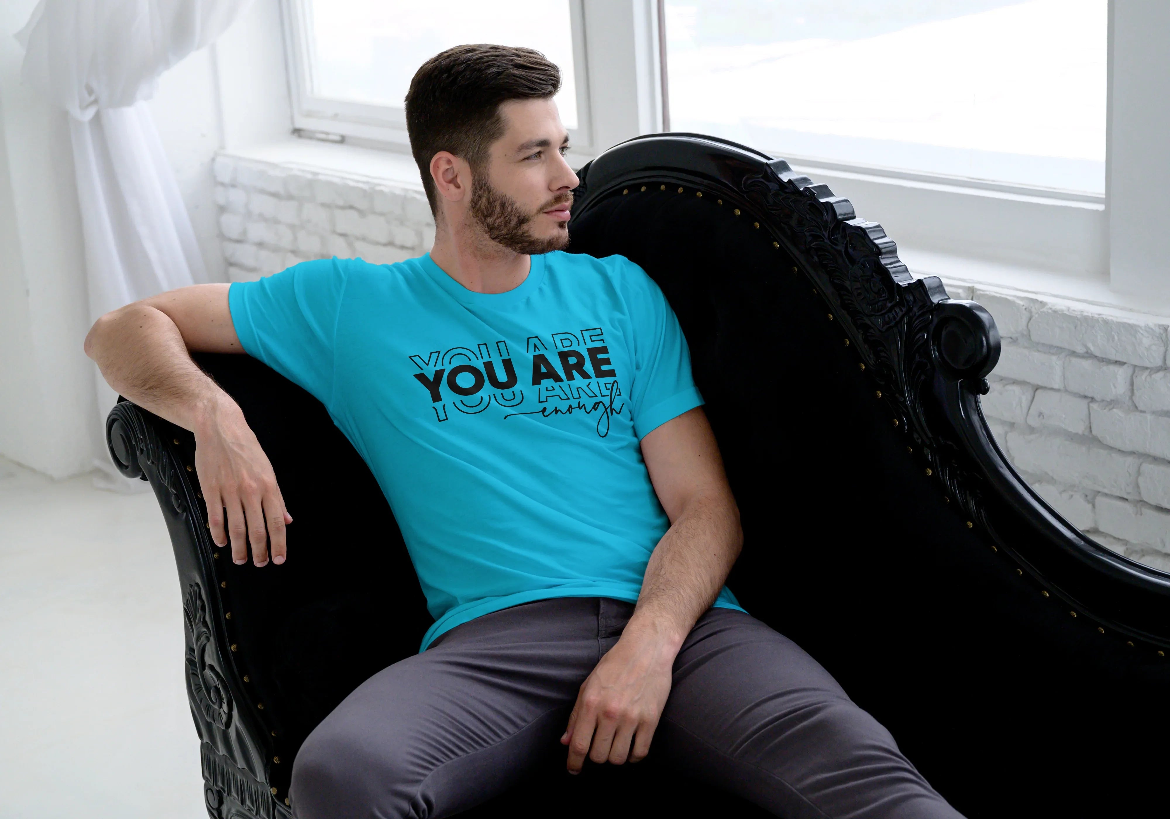 You are Enough Graphic Classic Crew T-Shirt for Men - Not So Suttle