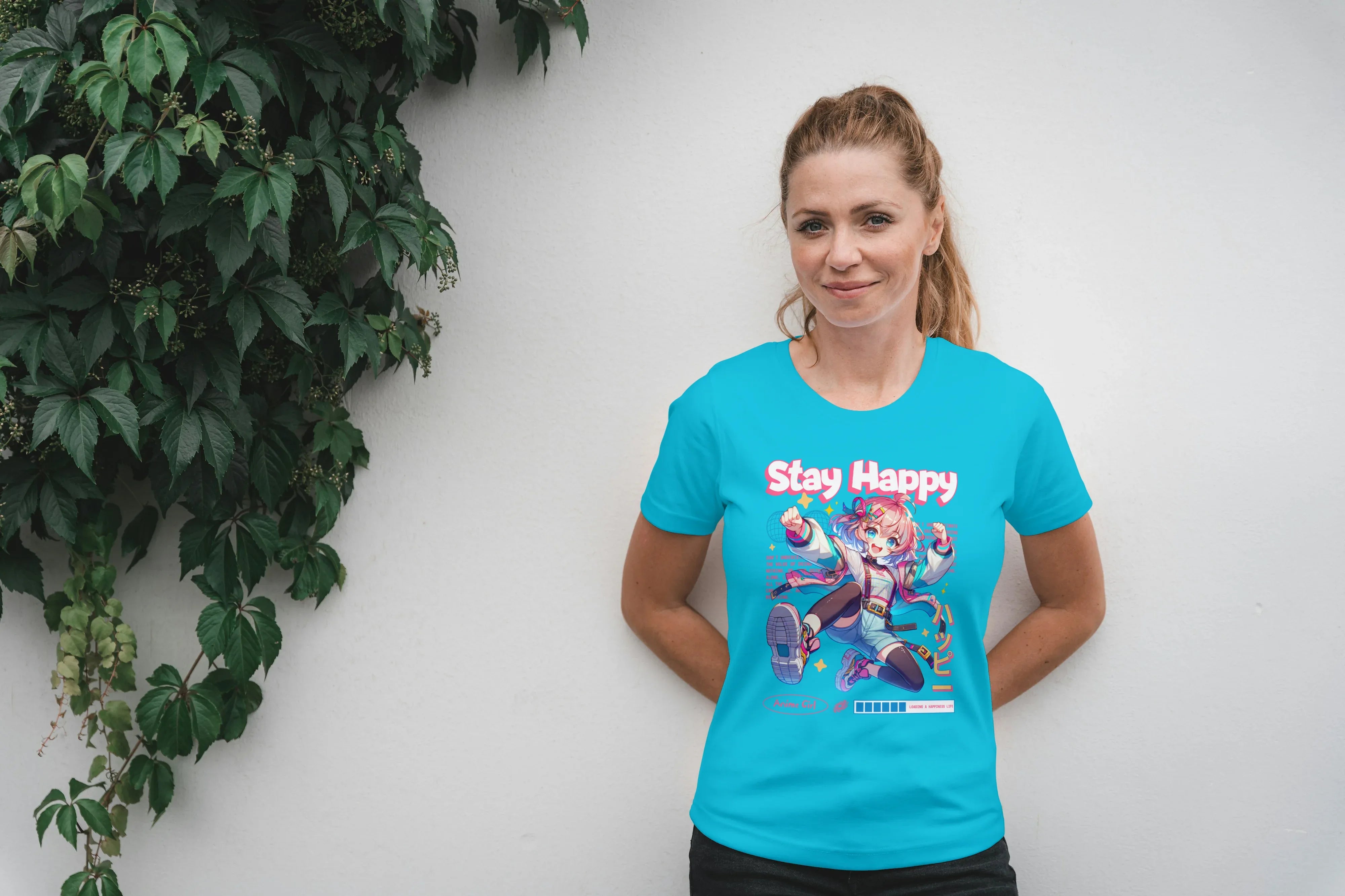 Stay Happy Graphic Classic T-Shirt for Women - Not So Suttle