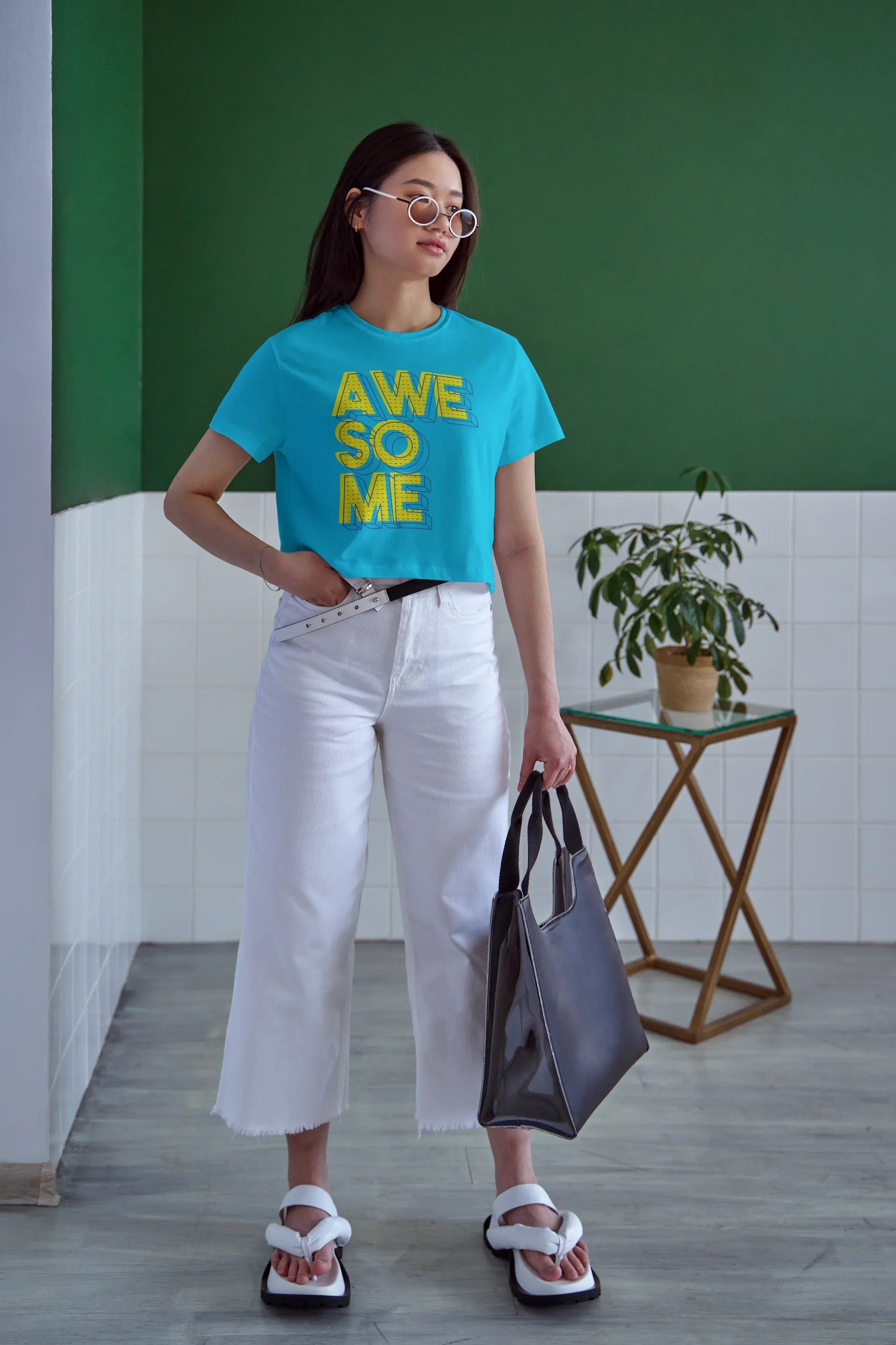 Awesome Graphic Crop Top for Women - Not So Suttle