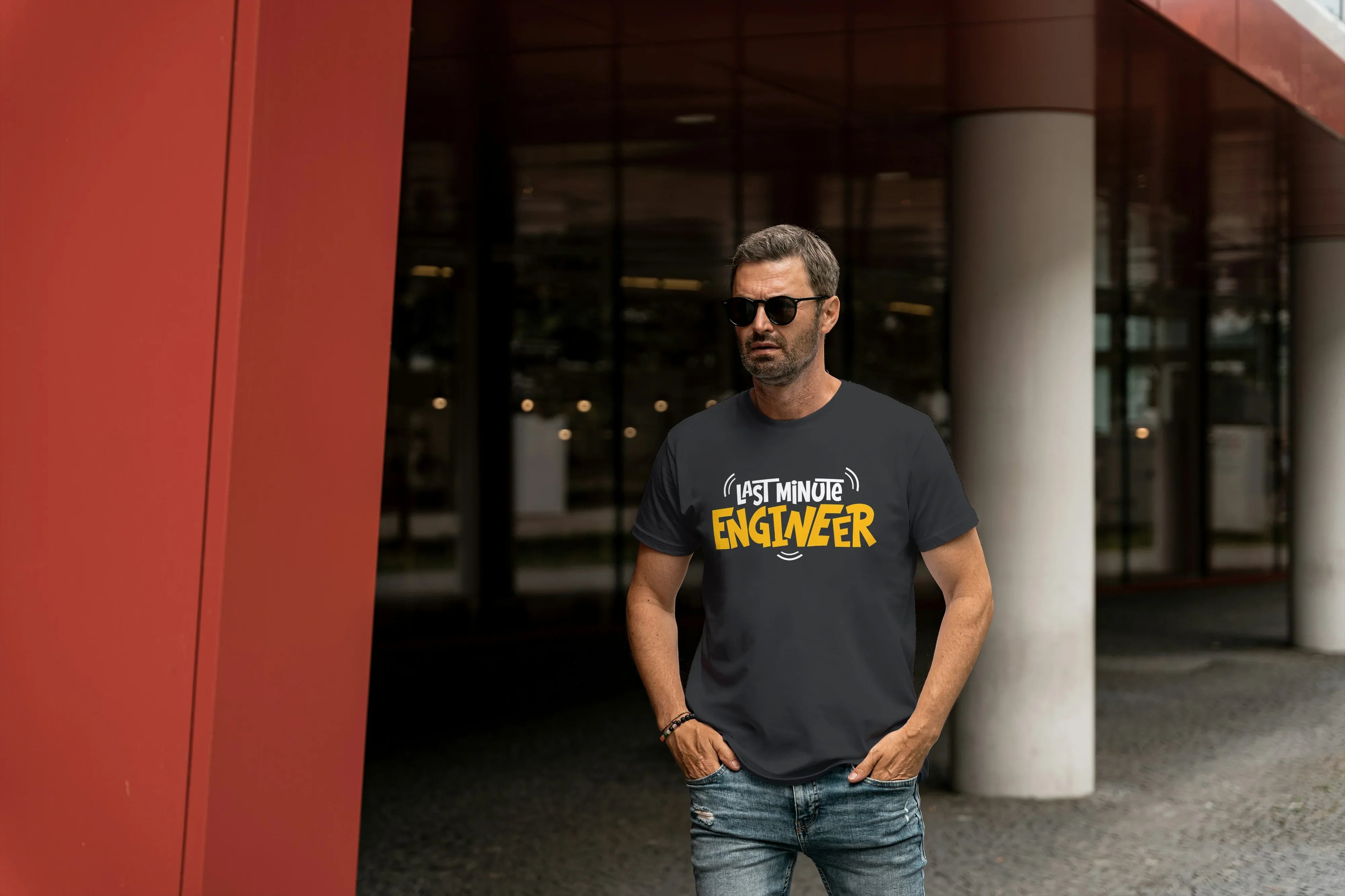 Last Minute Engineer Graphic Classic Crew T-Shirt for Men - Not So Suttle