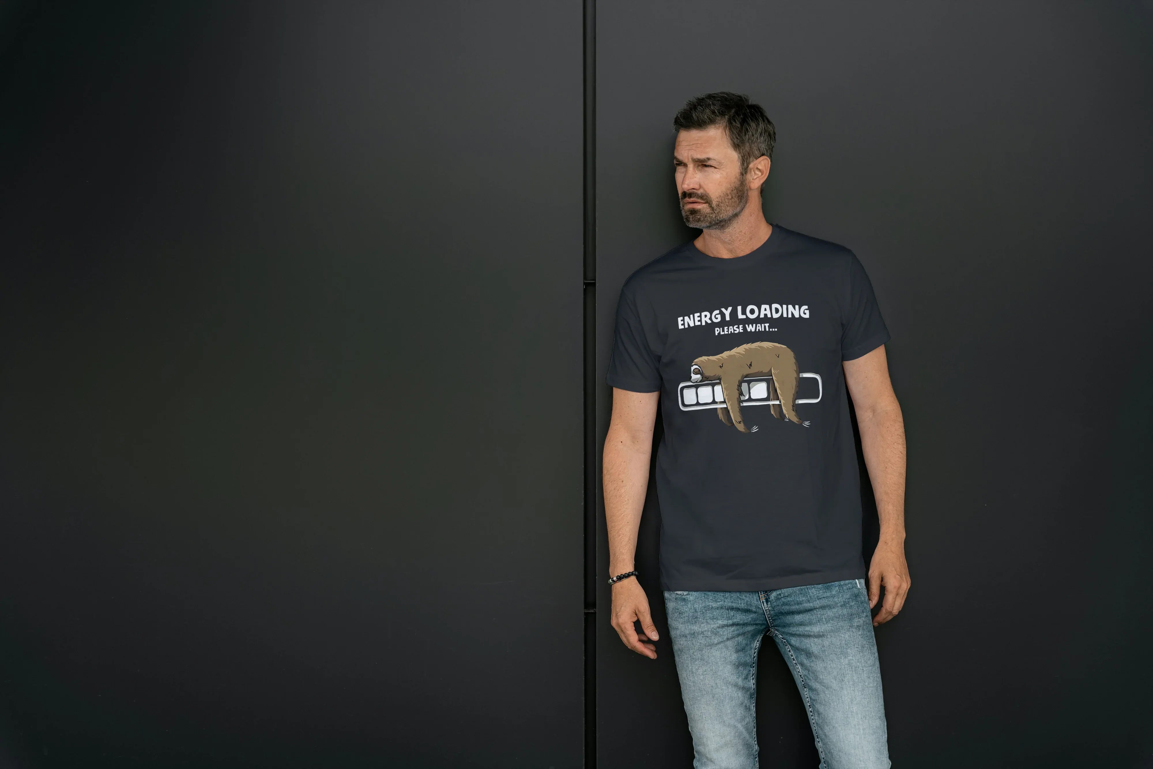 Energy Loading Graphic Classic Crew T-Shirt for Men - Not So Suttle