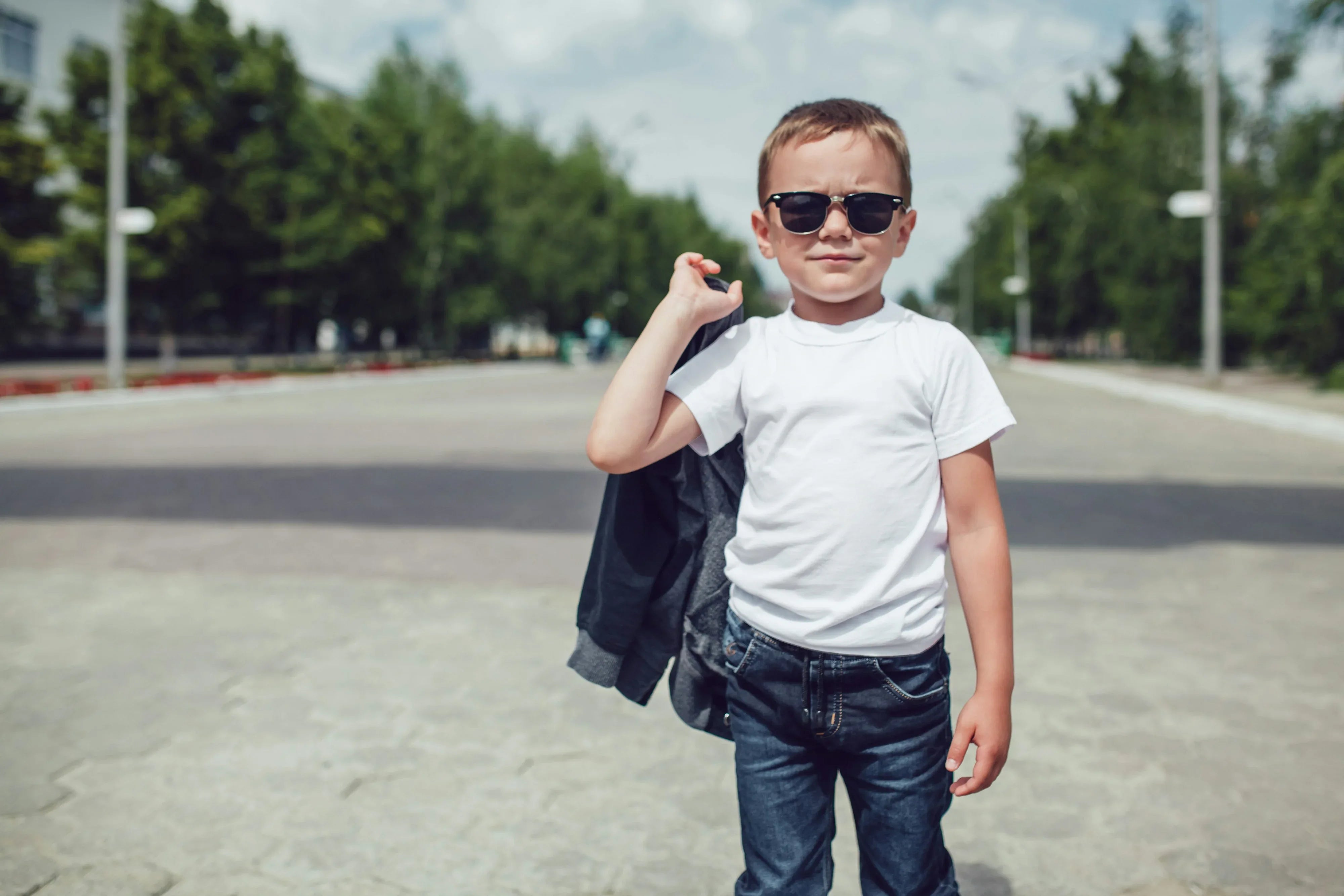 Boy's Crew Neck T-Shirt White - Not So Suttle
