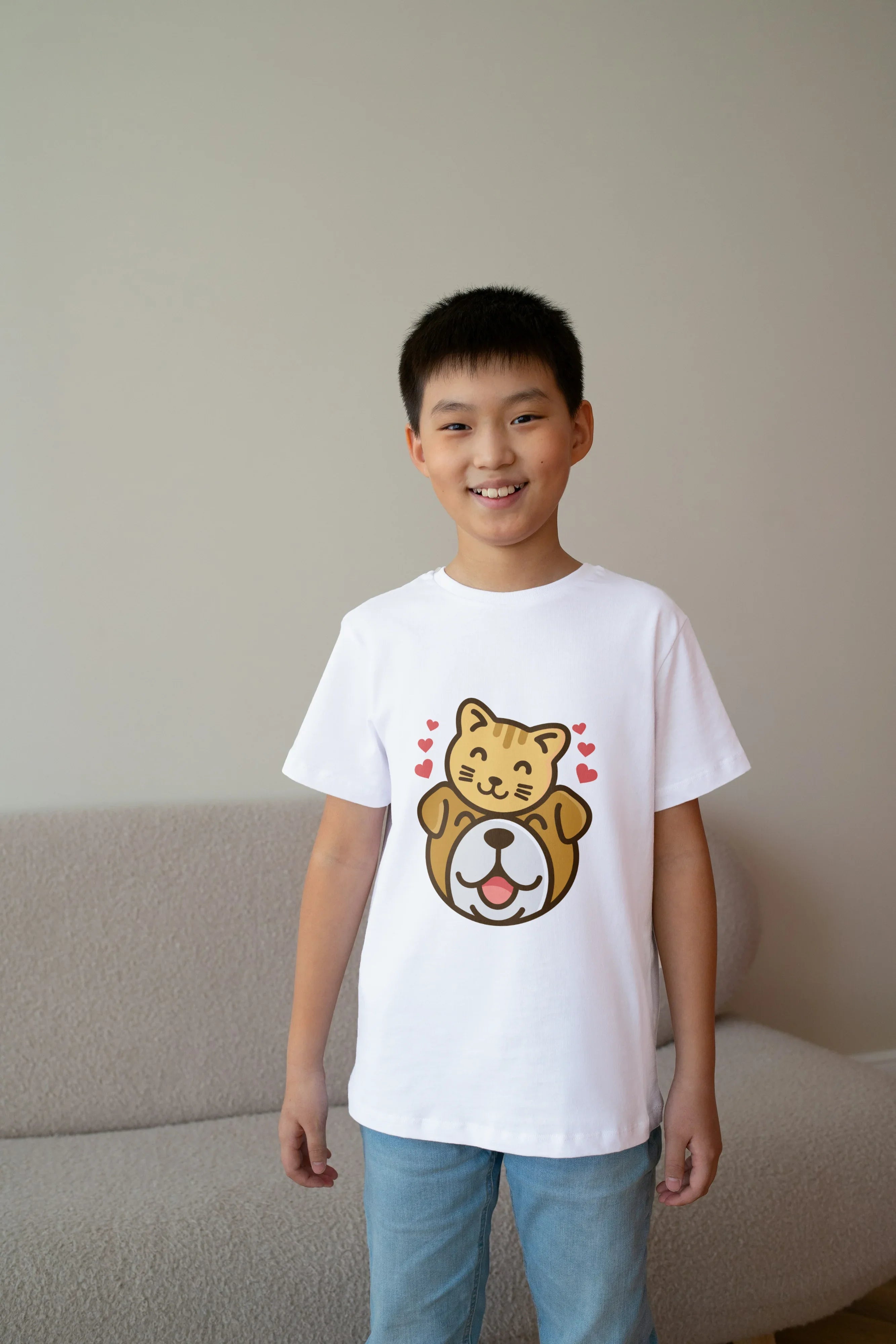 Cat and Dog T-Shirt for Boys - Not So Suttle
