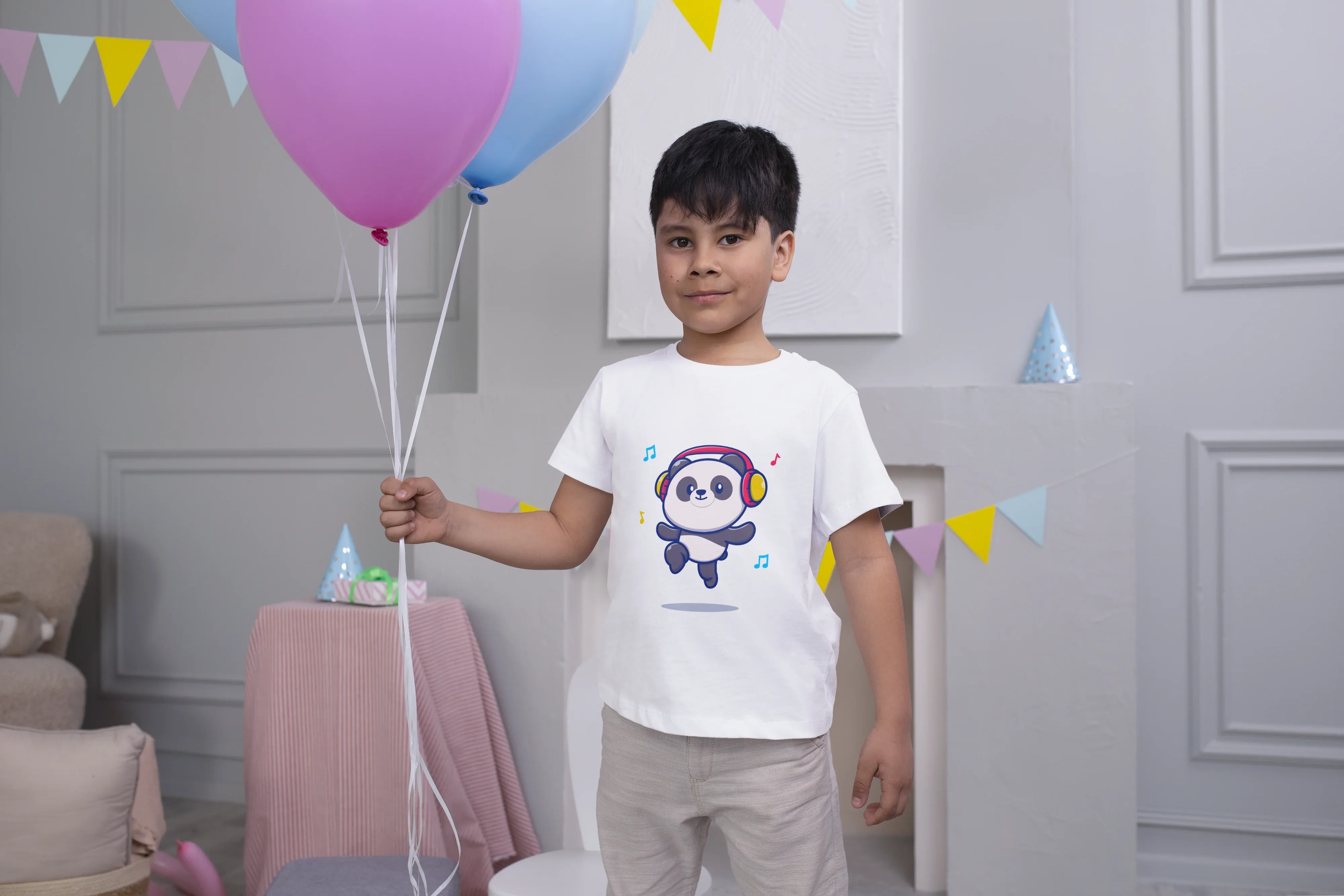 Panda Headphone Graphics T-Shirt for Boys - Not So Suttle