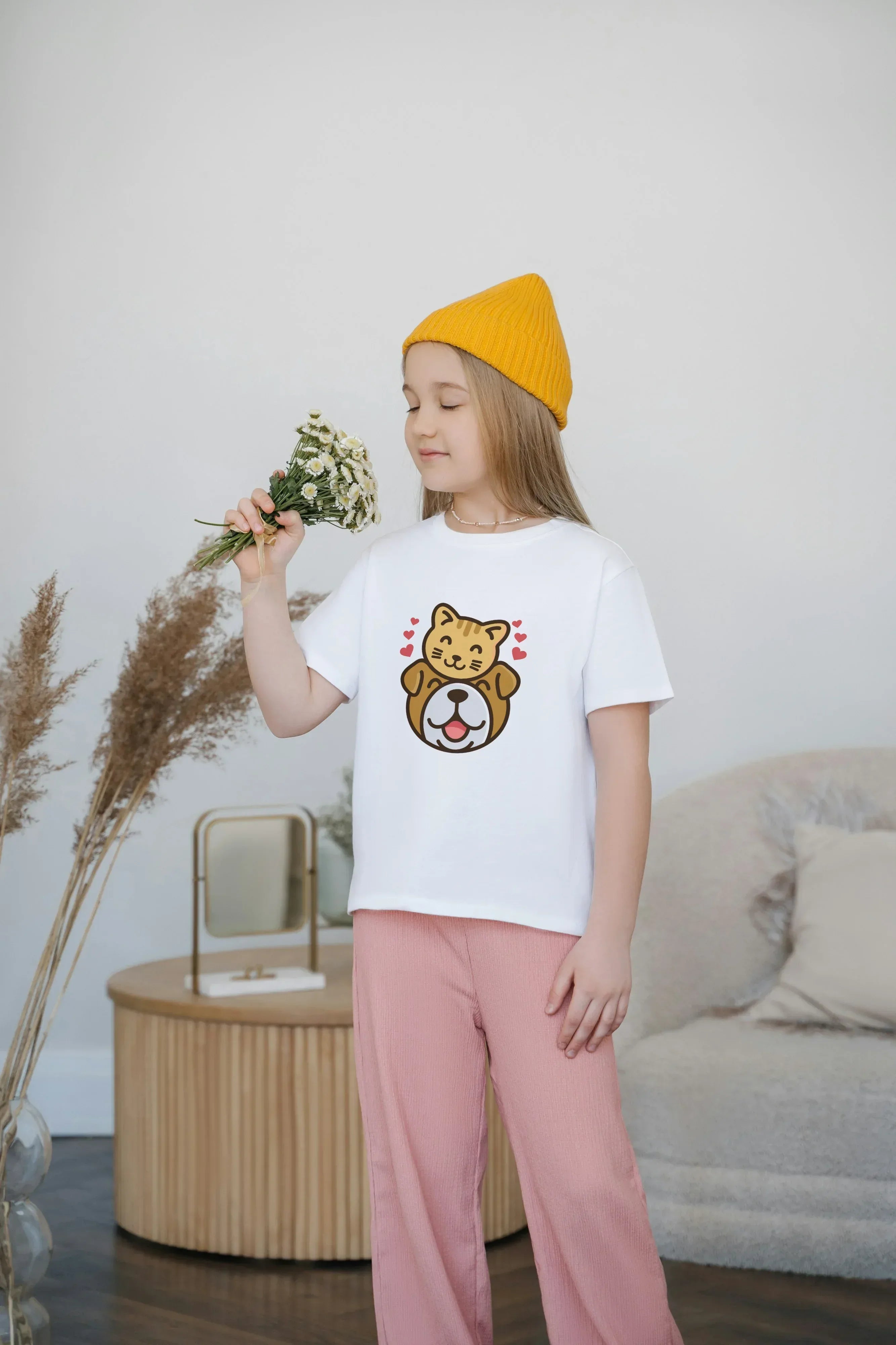 Cat and Dog Graphic T-Shirt for Girl's - Not So Suttle