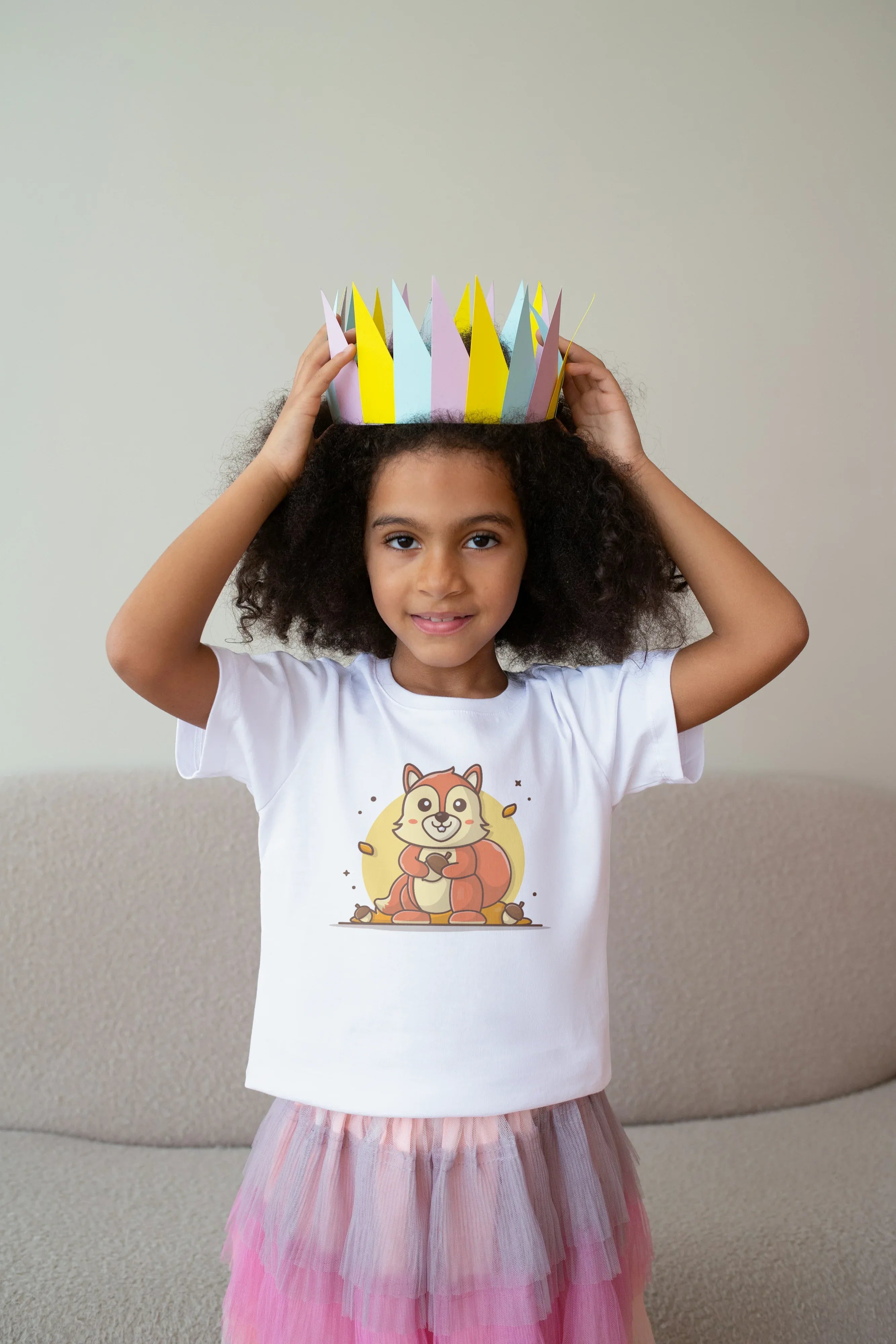 Brown Squirrel Graphic T-Shirt for Girl's - Not So Suttle