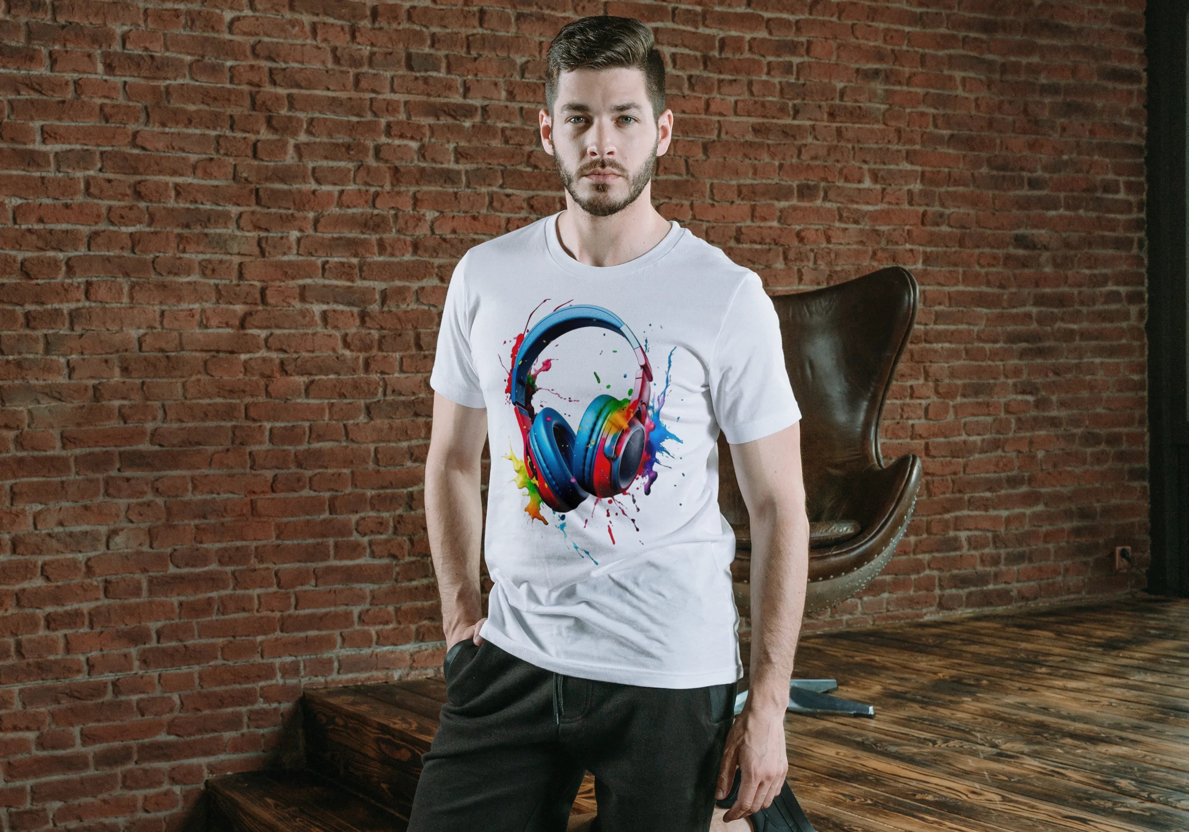 Head Phone Graphic T-Shirt for Men - Not So Suttle