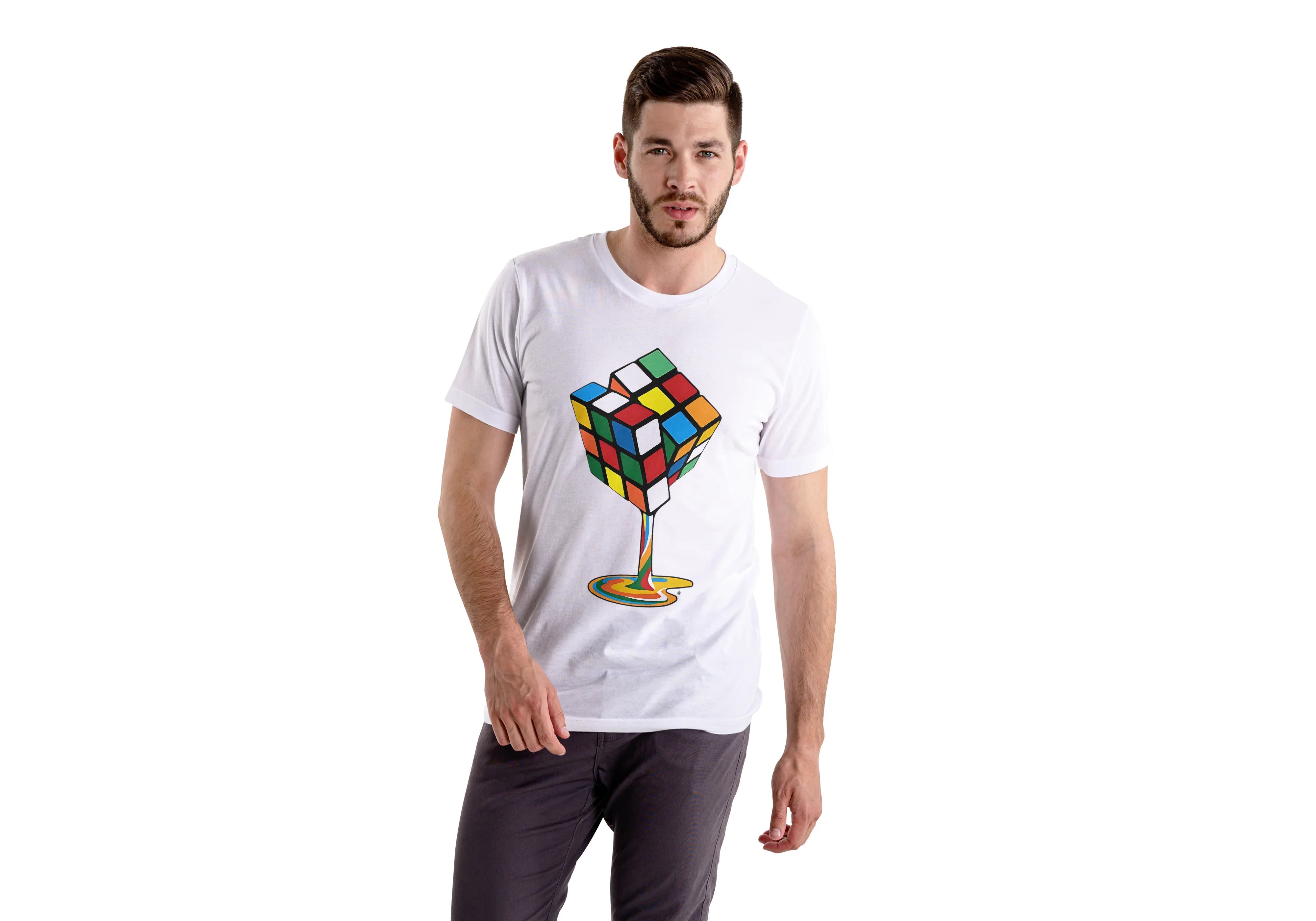 Melting Cube Graphic T-Shirt for Men - Not So Suttle