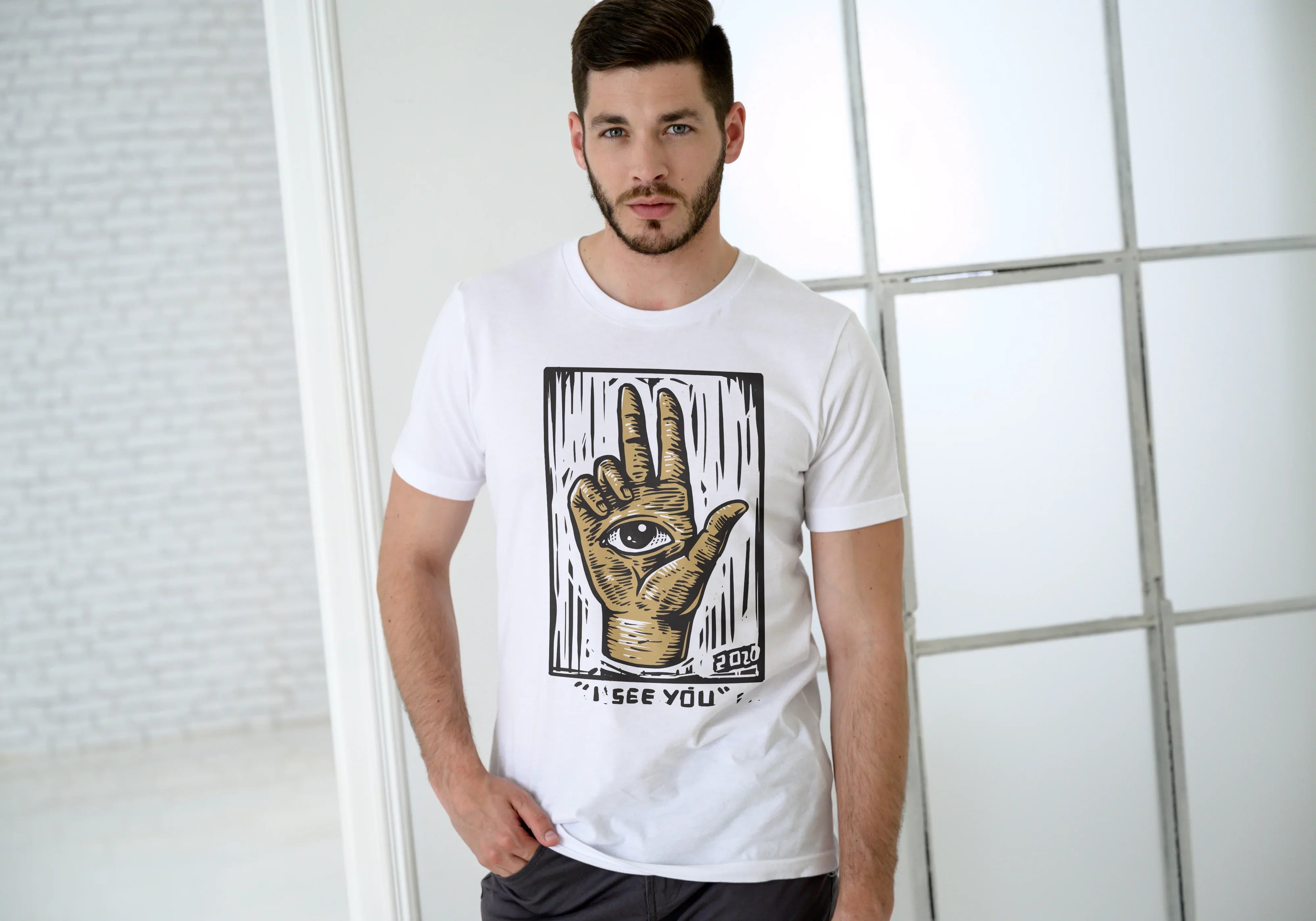 Illuminati Graphic Classic Crew T-Shirt for Men - Not So Suttle