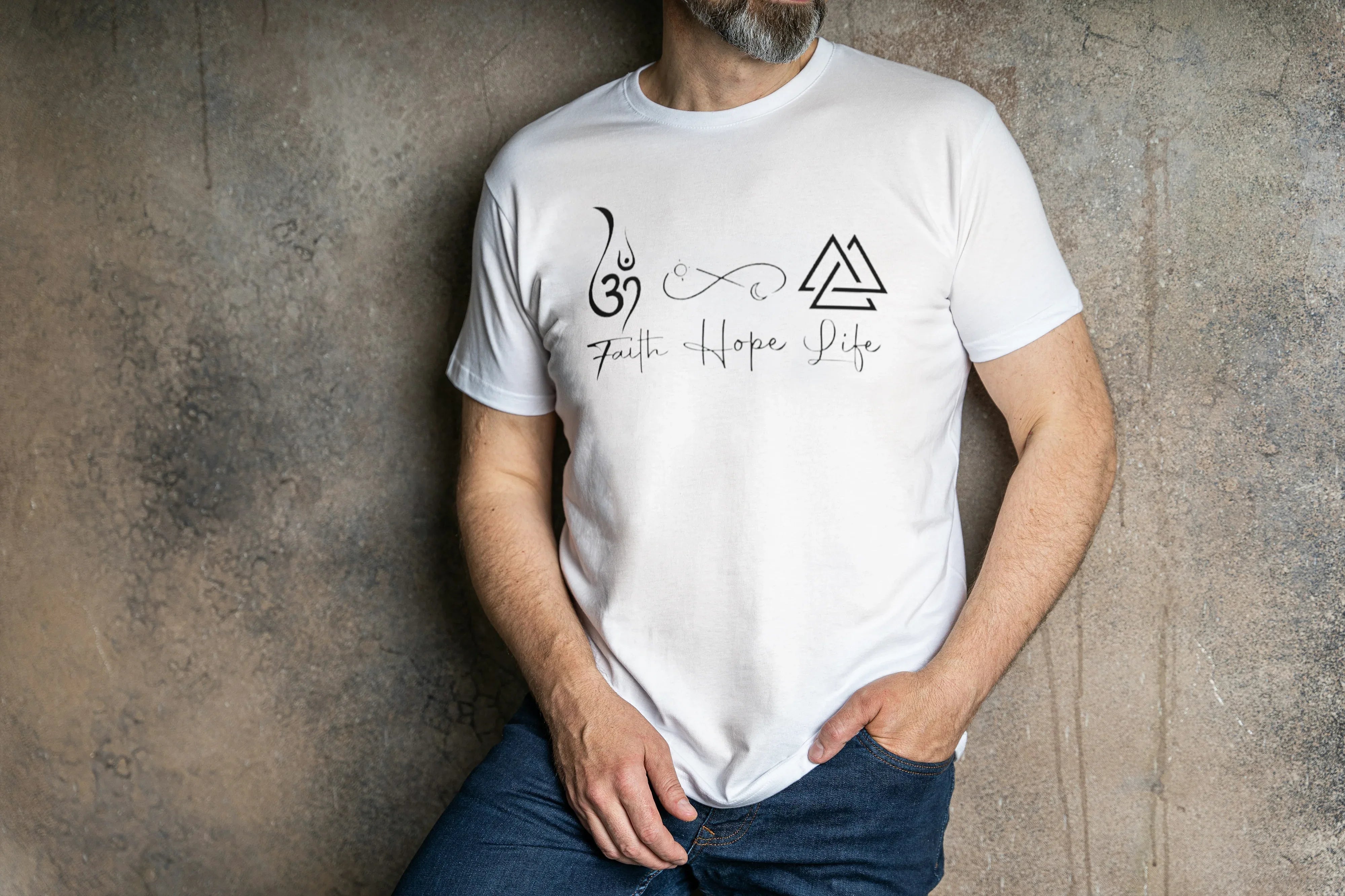 Faith Hope Life Graphic T-Shirt for Men - Not So Suttle