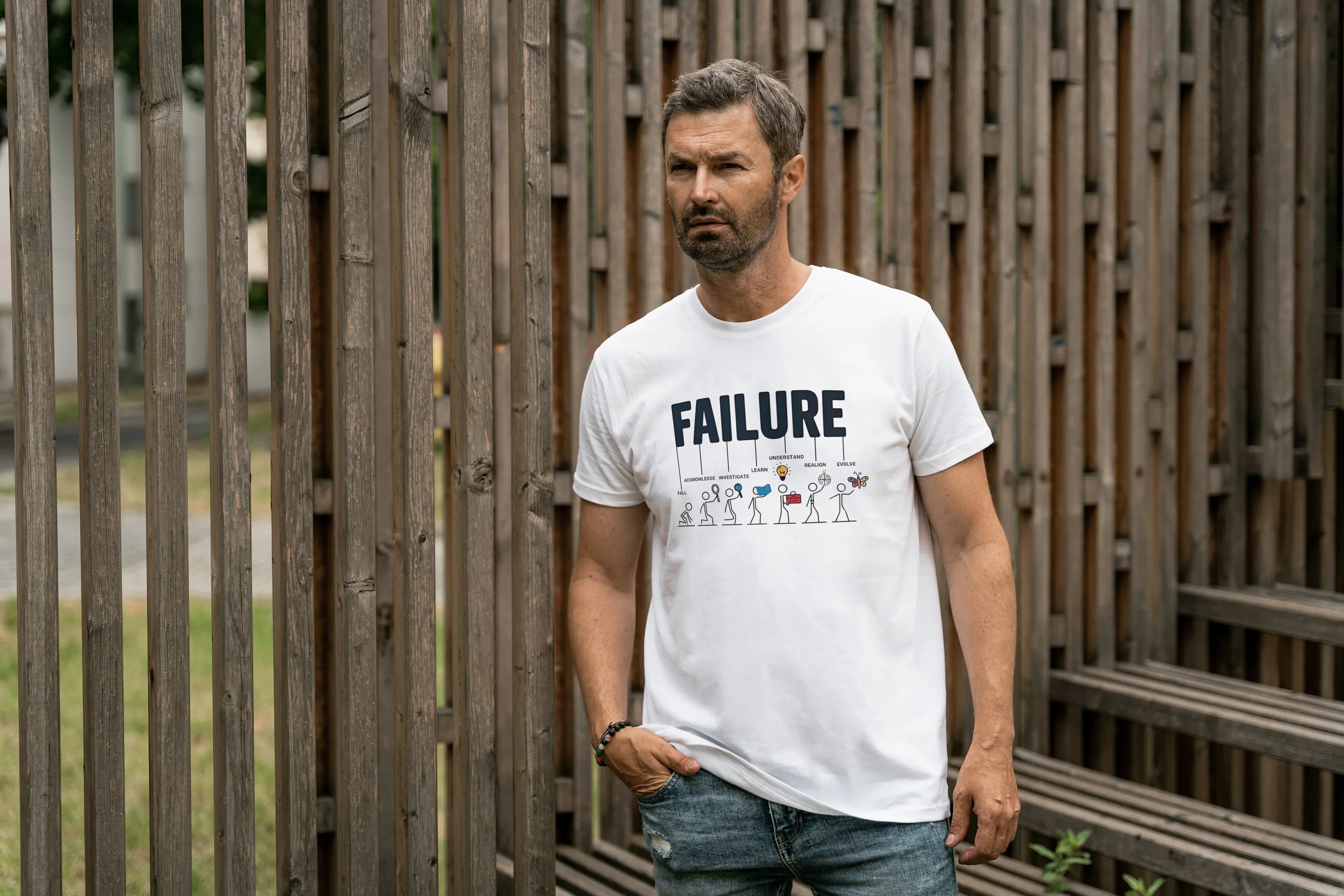 Failure Graphic Classic Crew T-Shirt for Men - Not So Suttle