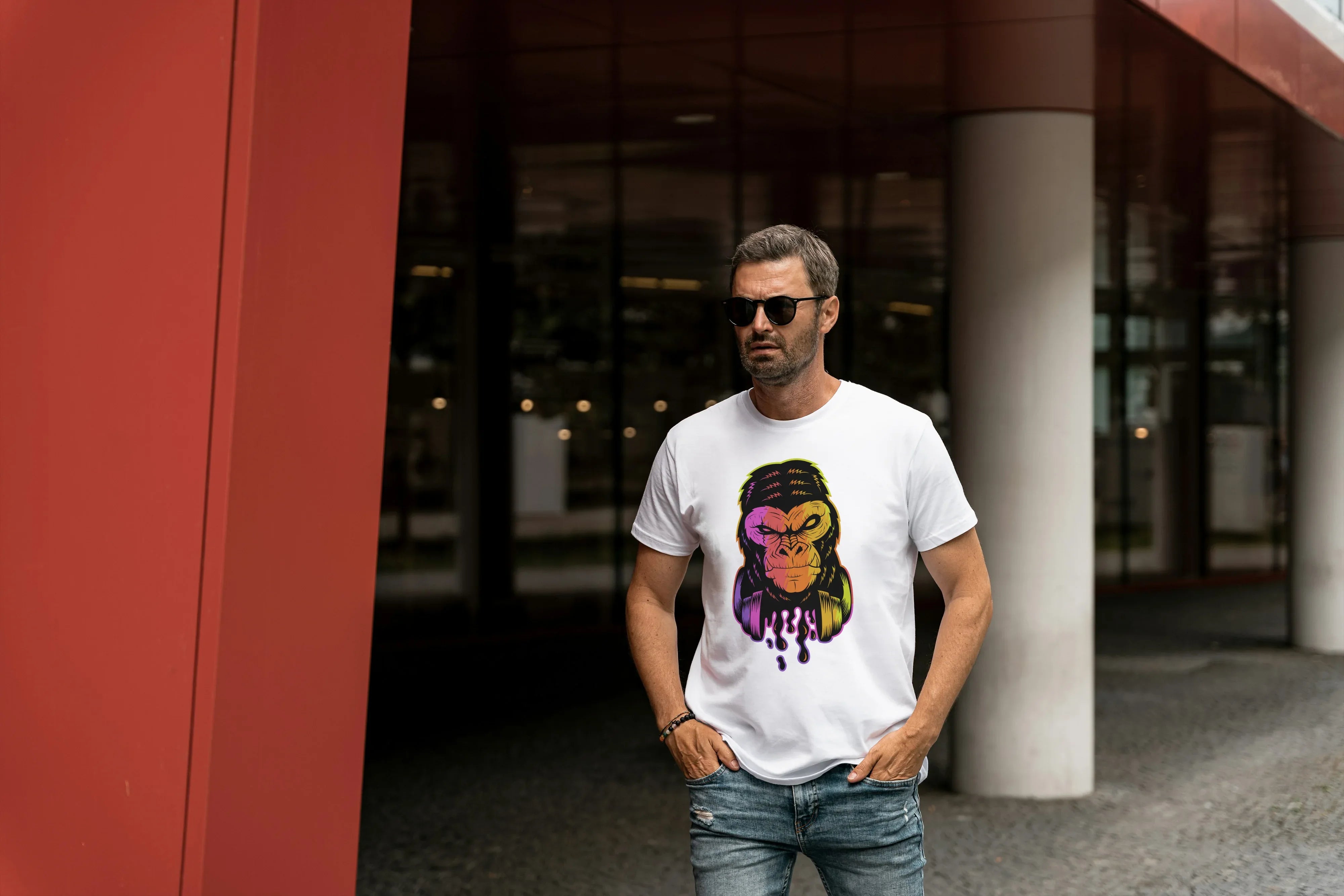 Gorilla Graphic Classic Crew T-Shirt for Men - Not So Suttle