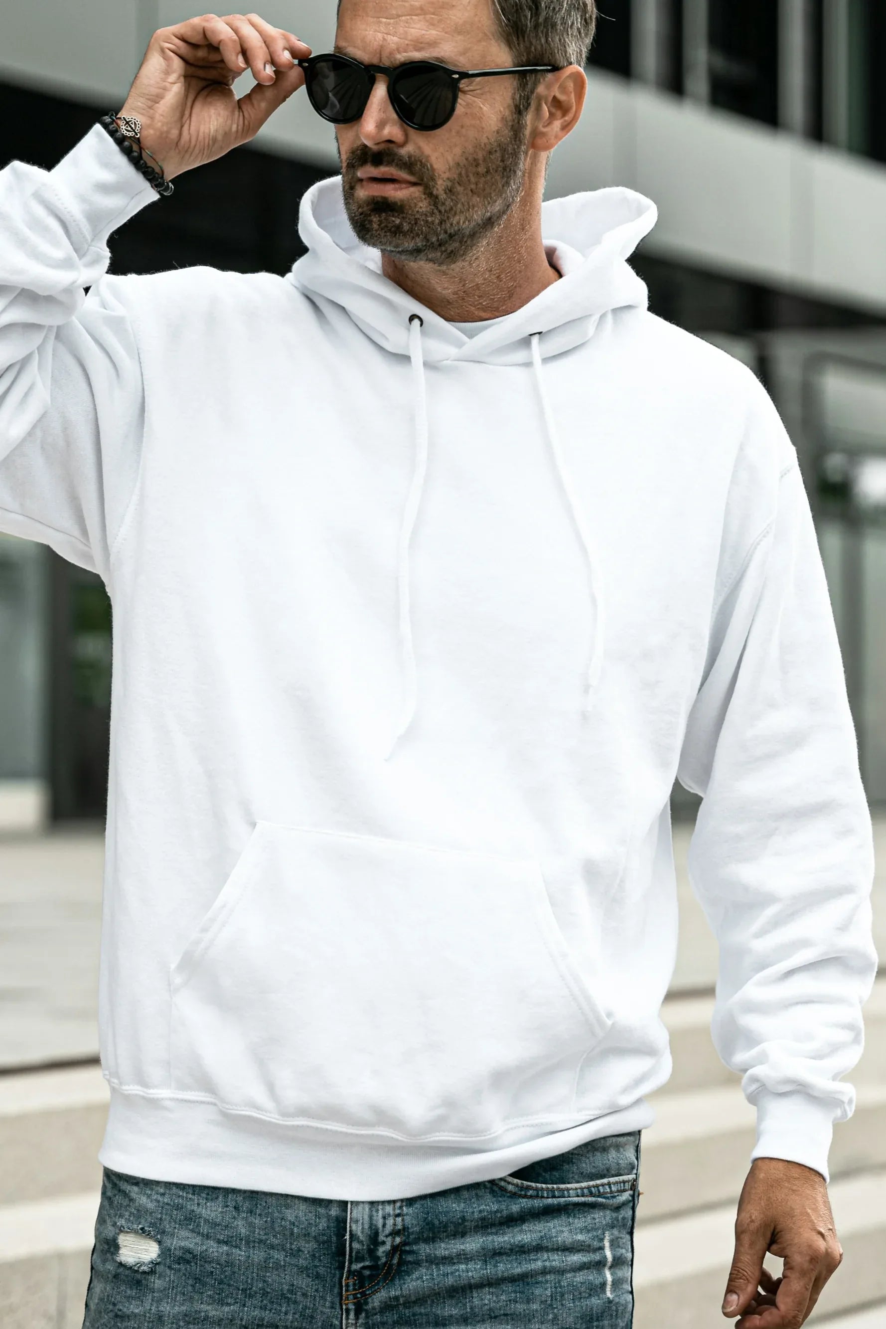 White Men's Hoodie - Not So Suttle