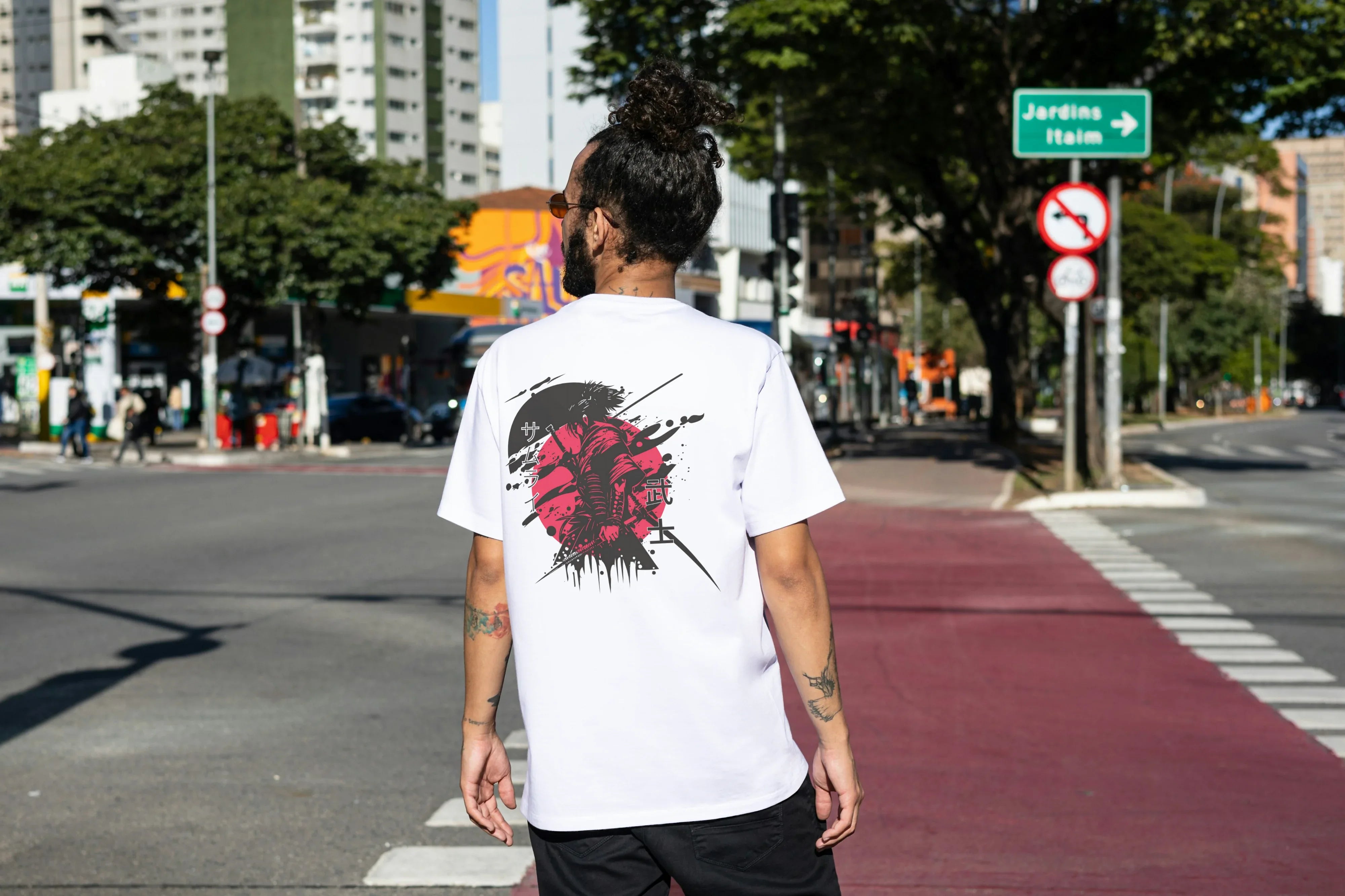 Samurai Sword Graphic Oversized Classic T-Shirt for Men - Not So Suttle