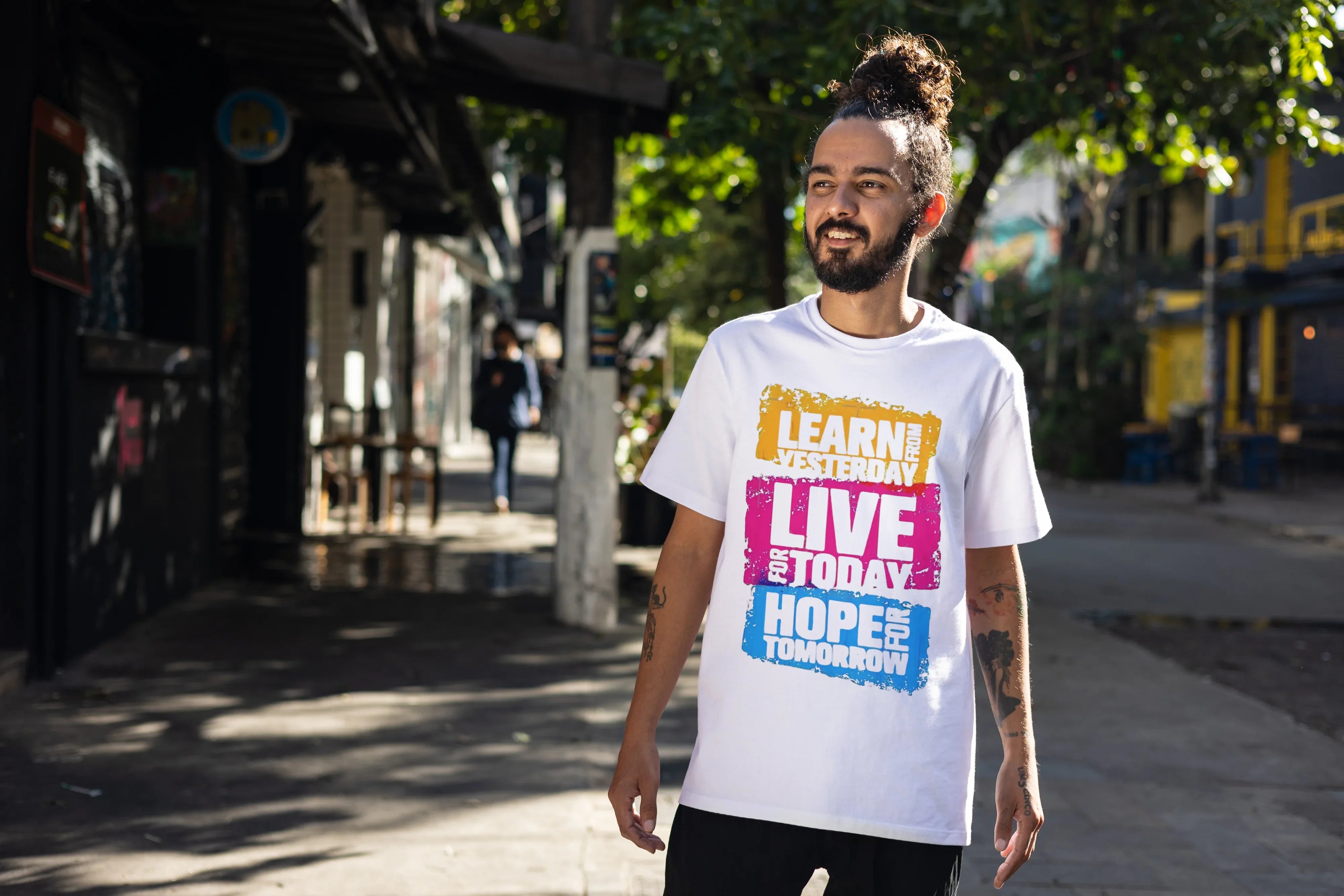 Learn Live Hope Graphic Oversized Classic T-Shirt for Men - Not So Suttle