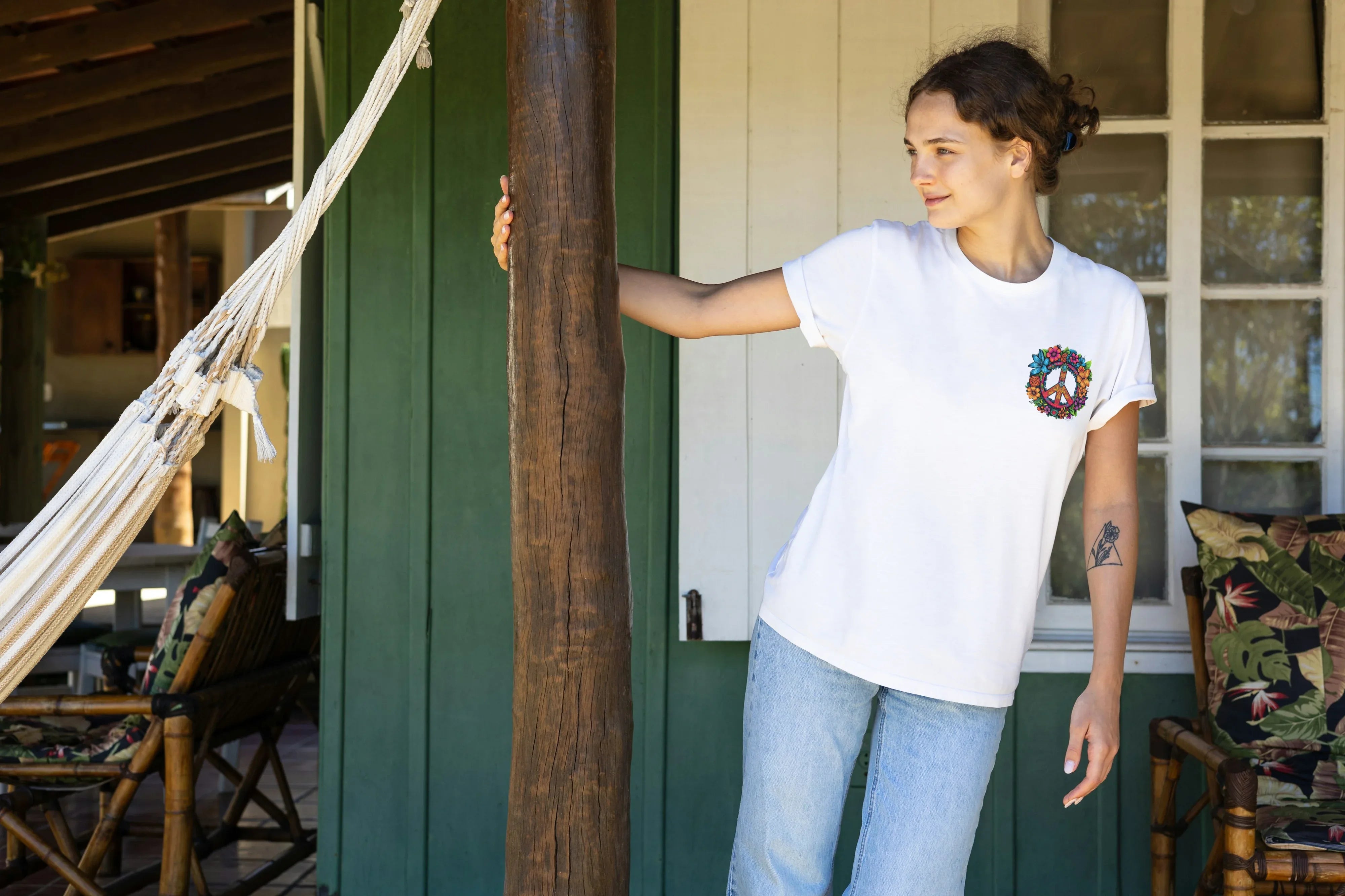 Peace Graphic Oversized Classic T-Shirt for Women - Not So Suttle