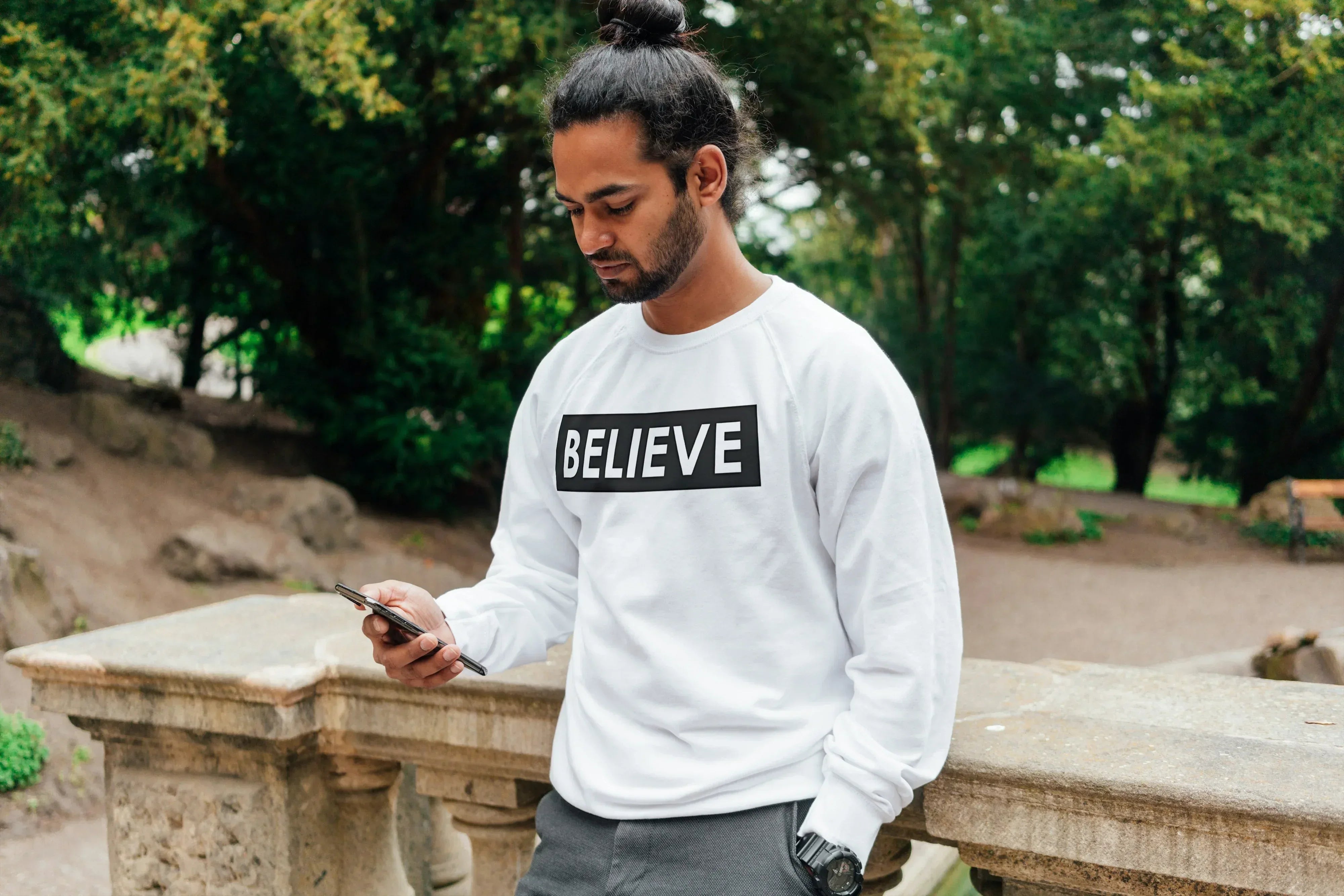 Believe Graphic Sweatshirt for Men - Not So Suttle