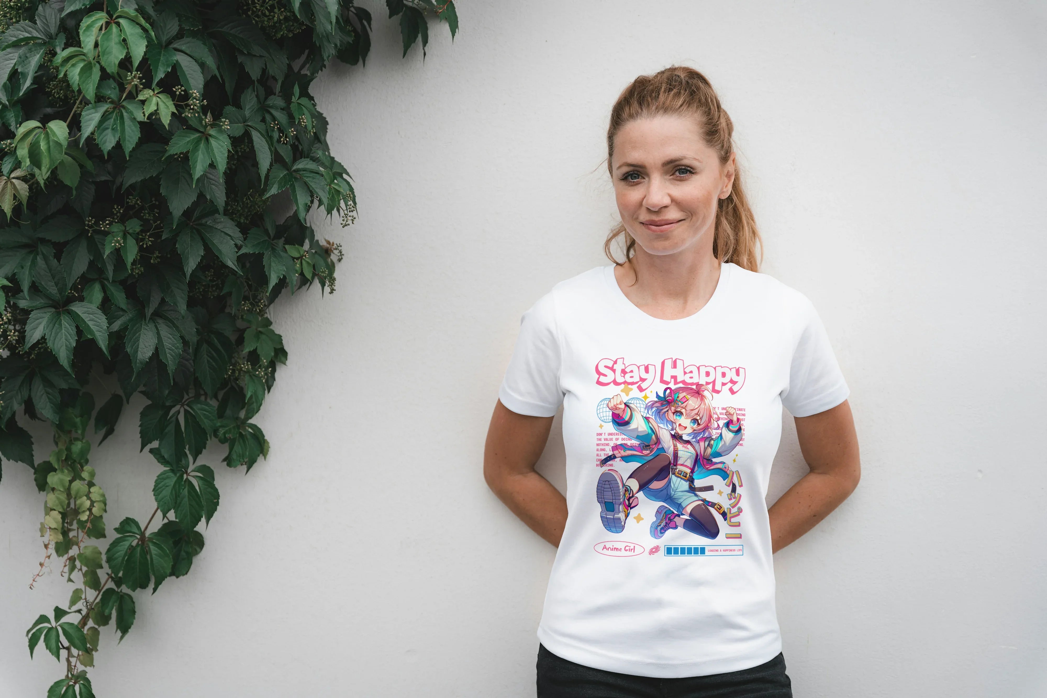 Stay Happy Graphic Classic T-Shirt for Women - Not So Suttle