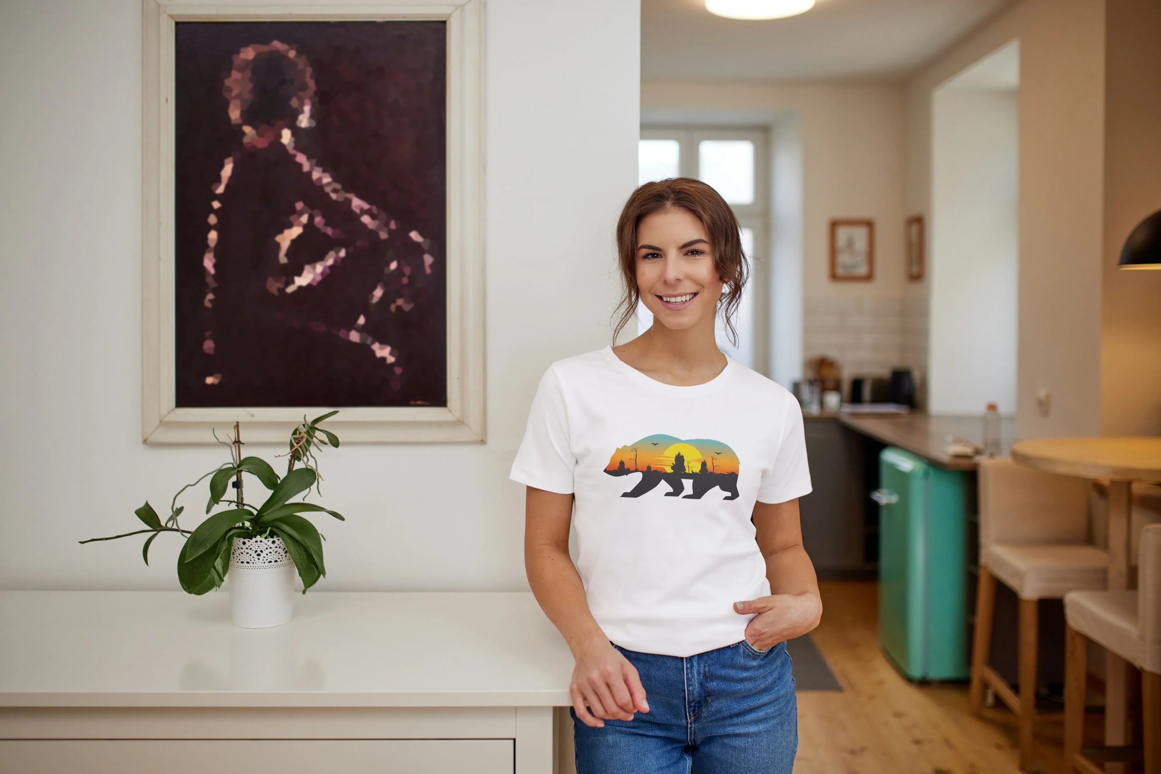 Travel Bear Graphic Classic T-Shirt for Women - Not So Suttle